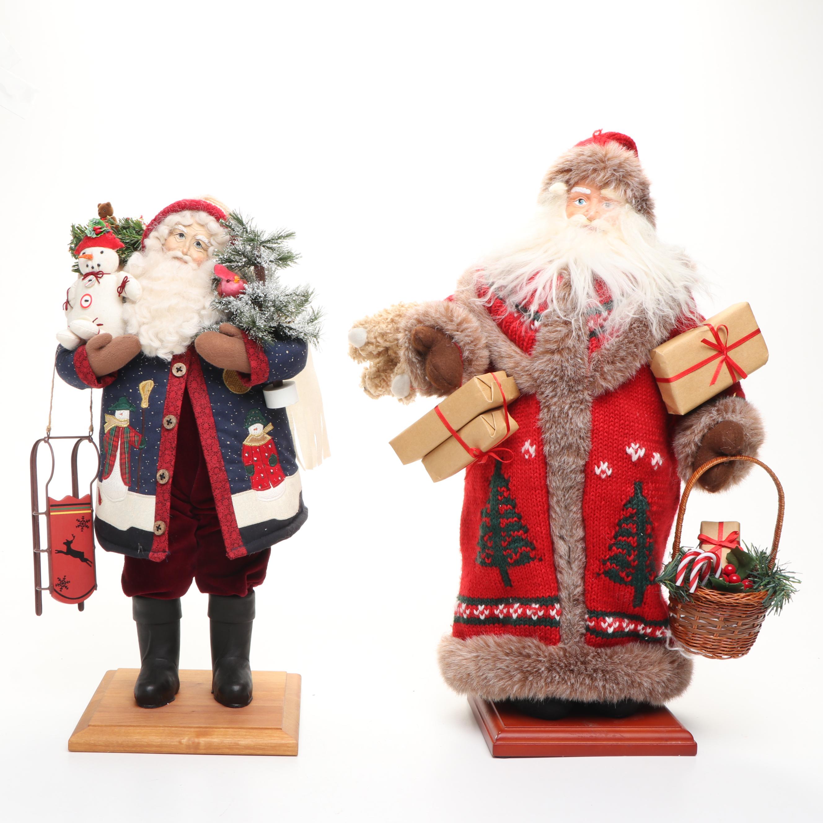 Vintage Lynn Haney and Other Santa Claus Figurines