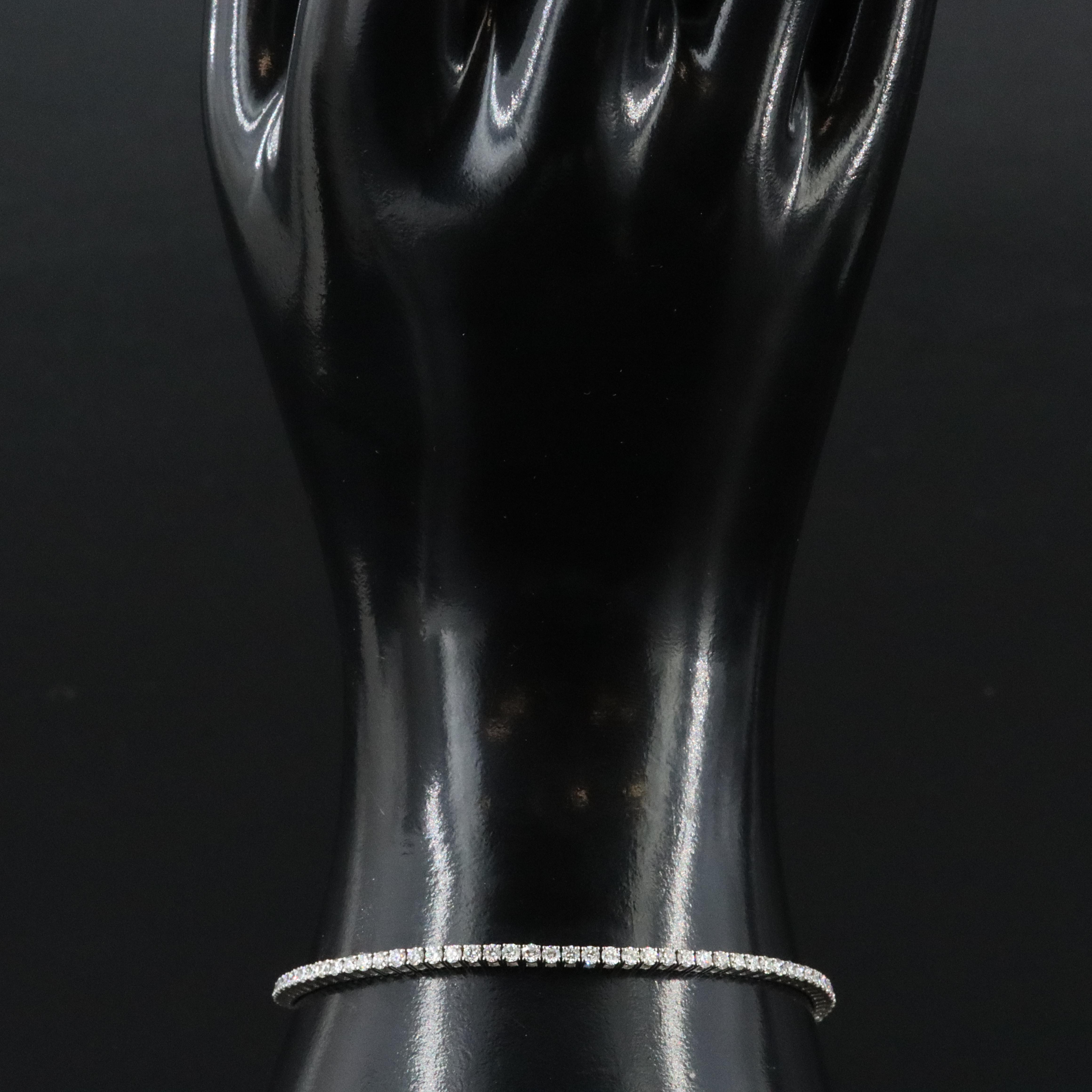 Platinum 2.90 CTW Diamond Line Bracelet