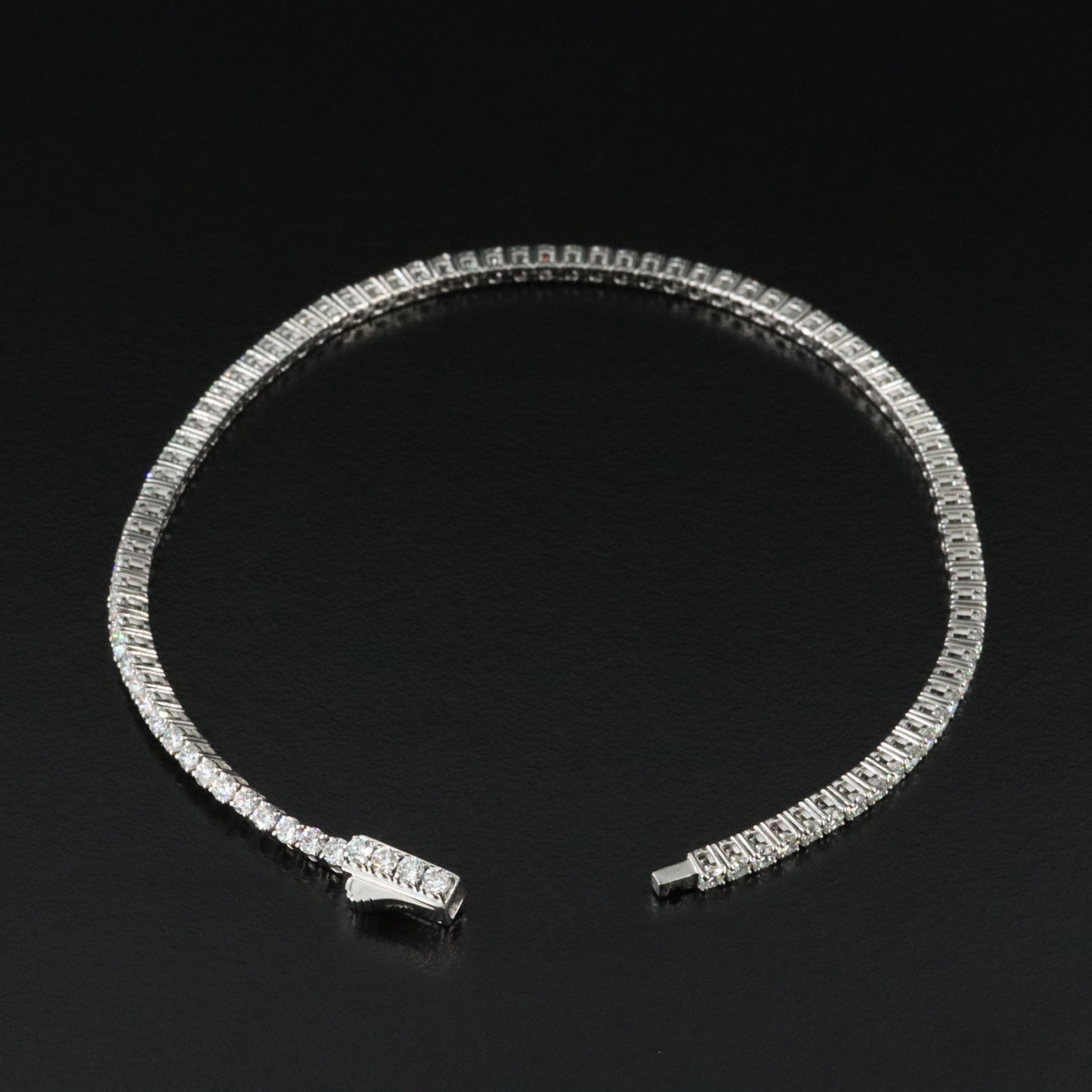 Platinum 2.90 CTW Diamond Line Bracelet
