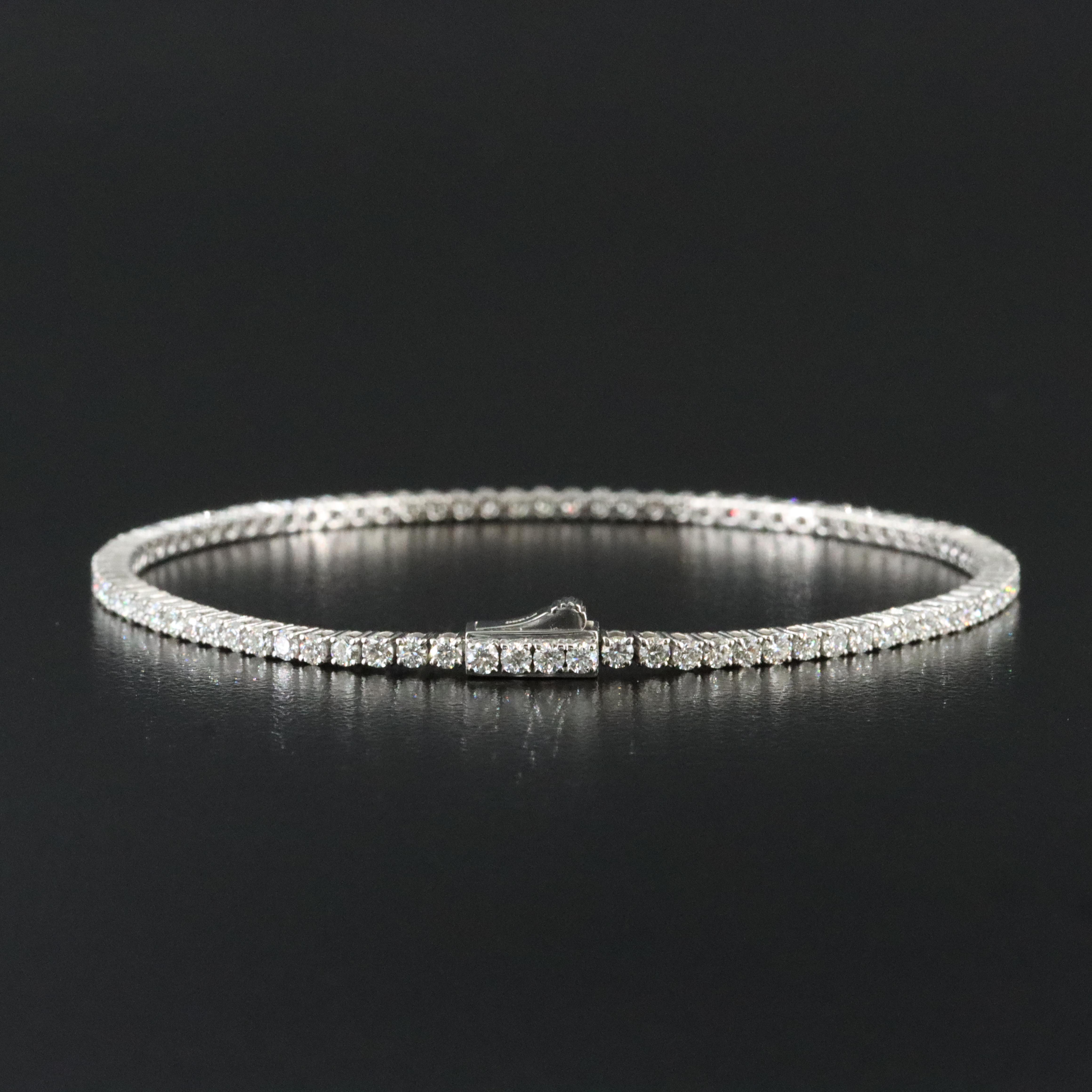 Platinum 2.90 CTW Diamond Line Bracelet