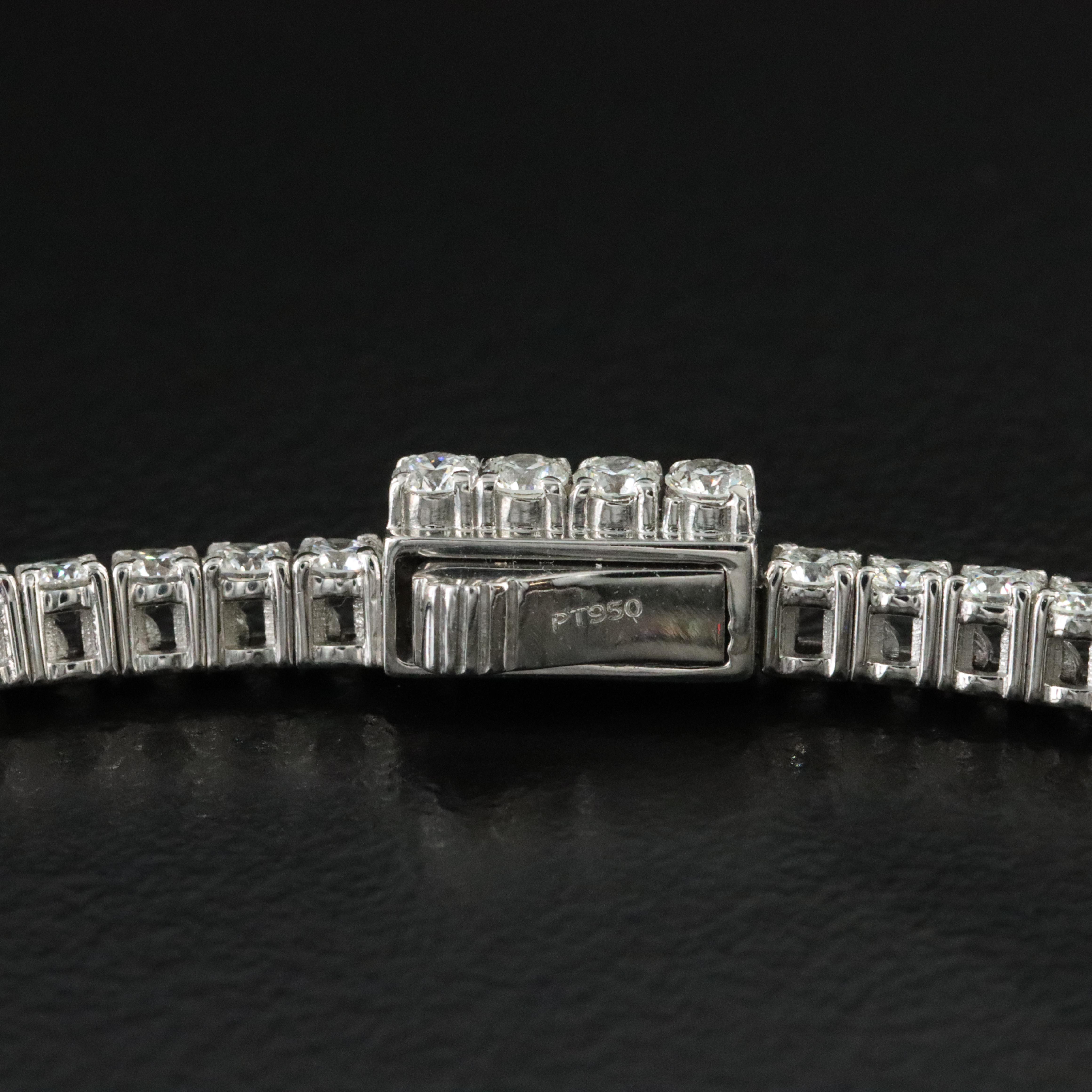 Platinum 2.90 CTW Diamond Line Bracelet