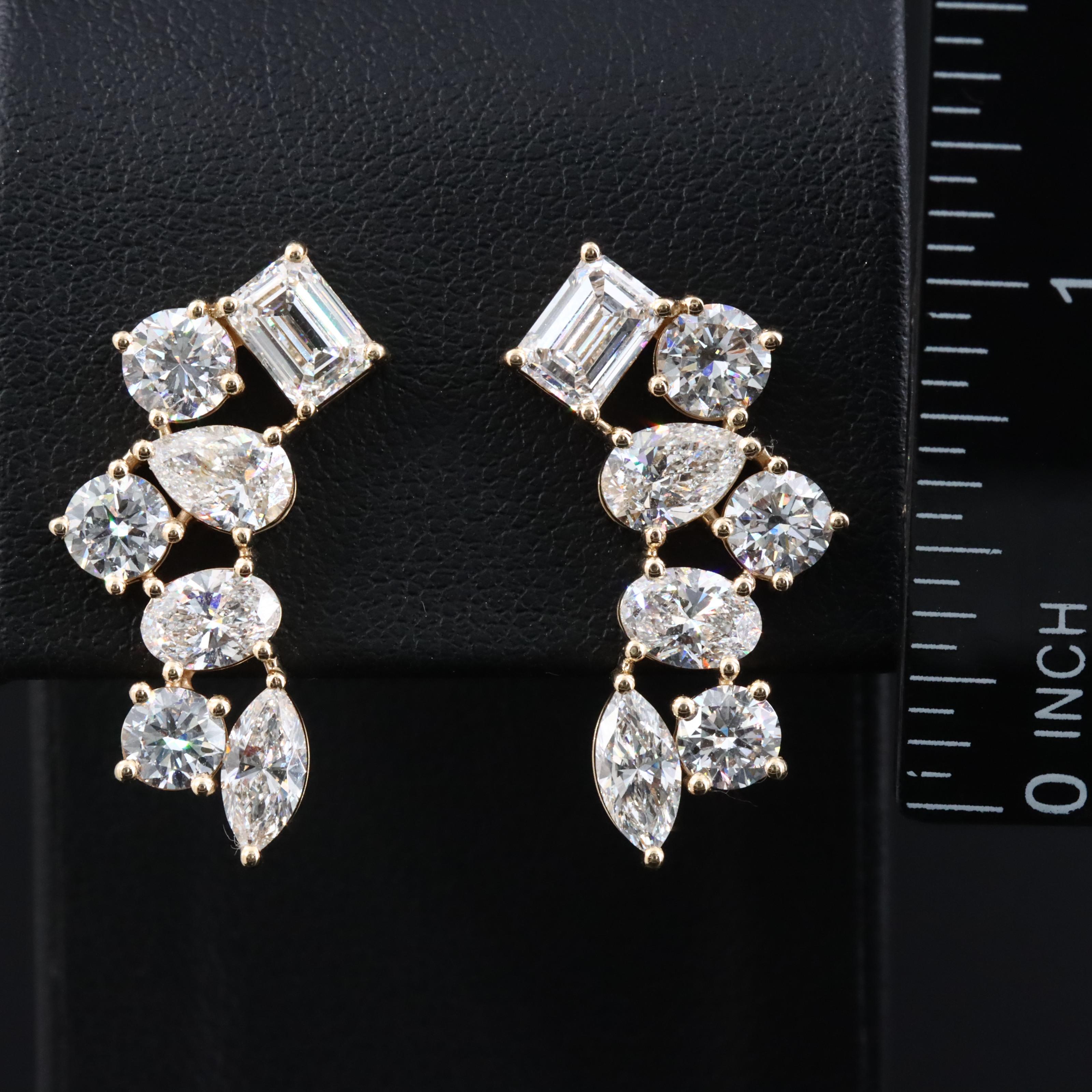 14K 6.99 CTW Lab Grown Diamond Earrings