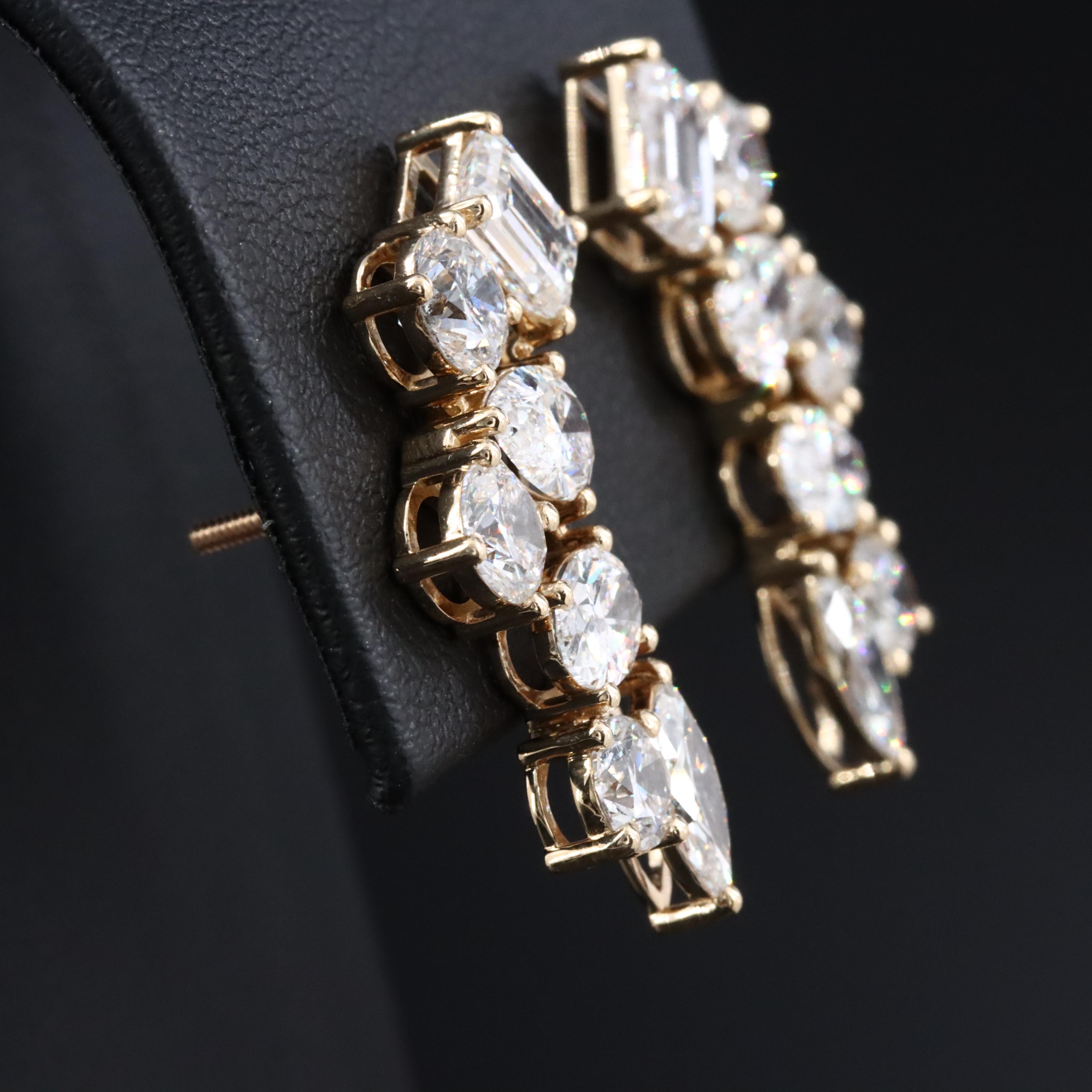 14K 6.99 CTW Lab Grown Diamond Earrings