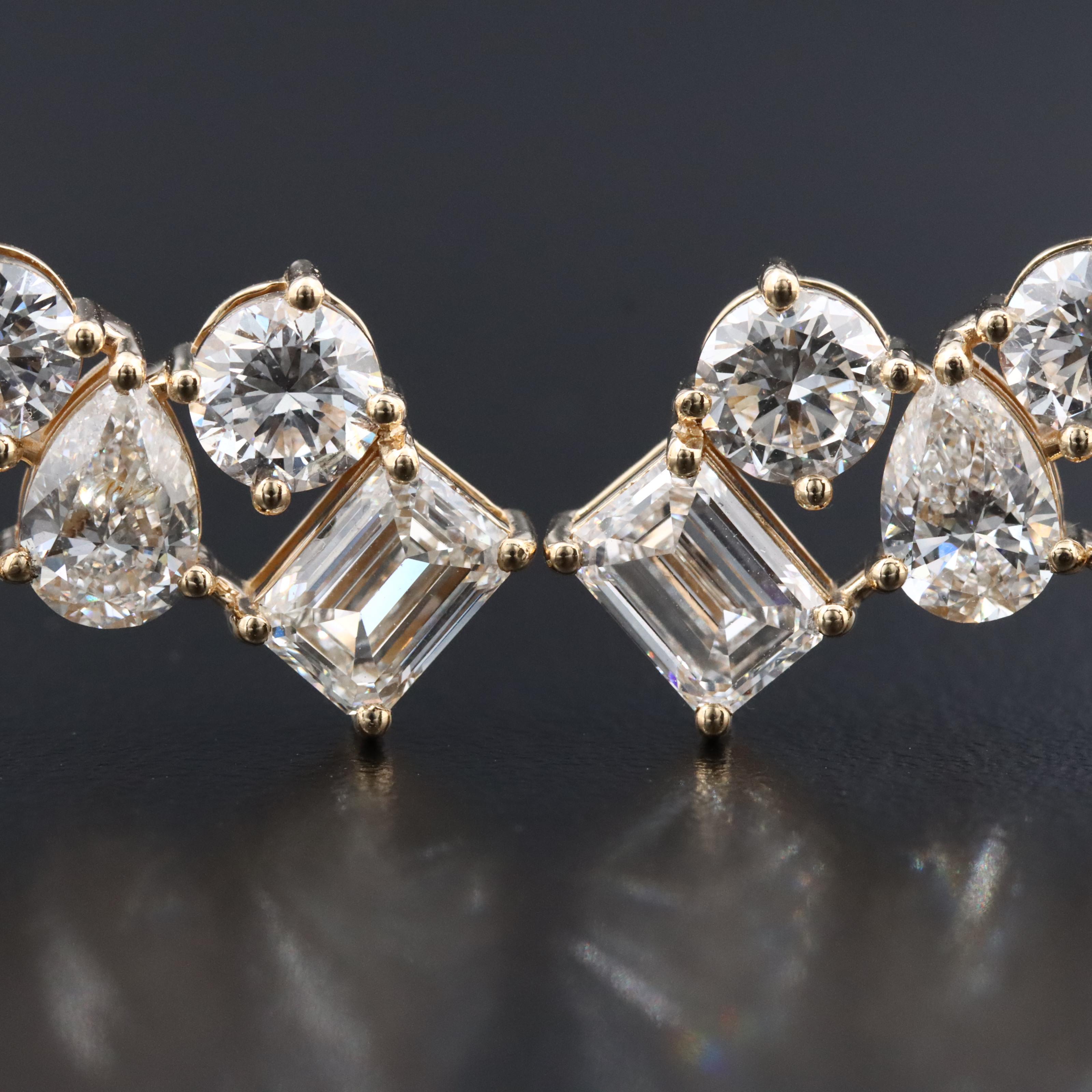 14K 6.99 CTW Lab Grown Diamond Earrings