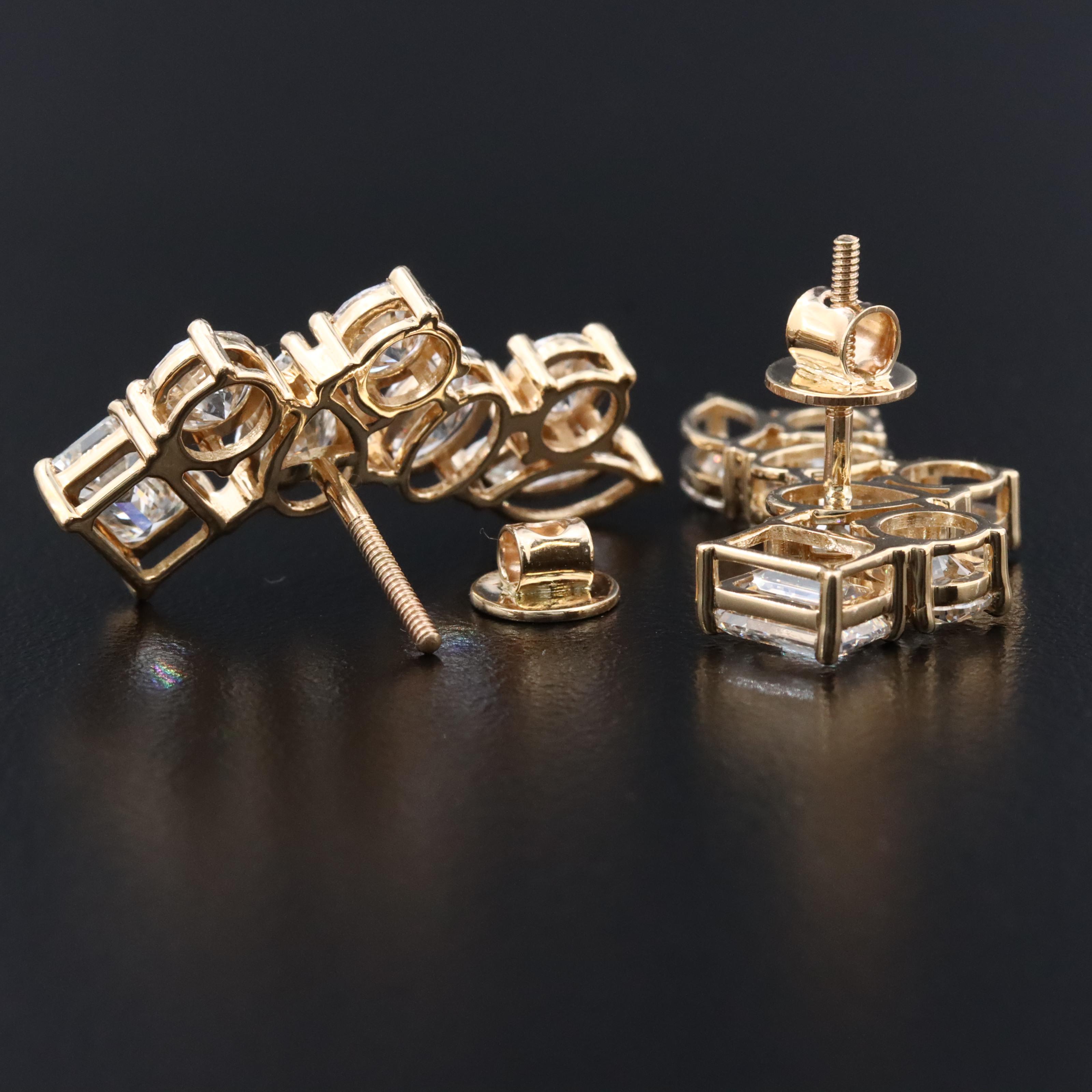 14K 6.99 CTW Lab Grown Diamond Earrings