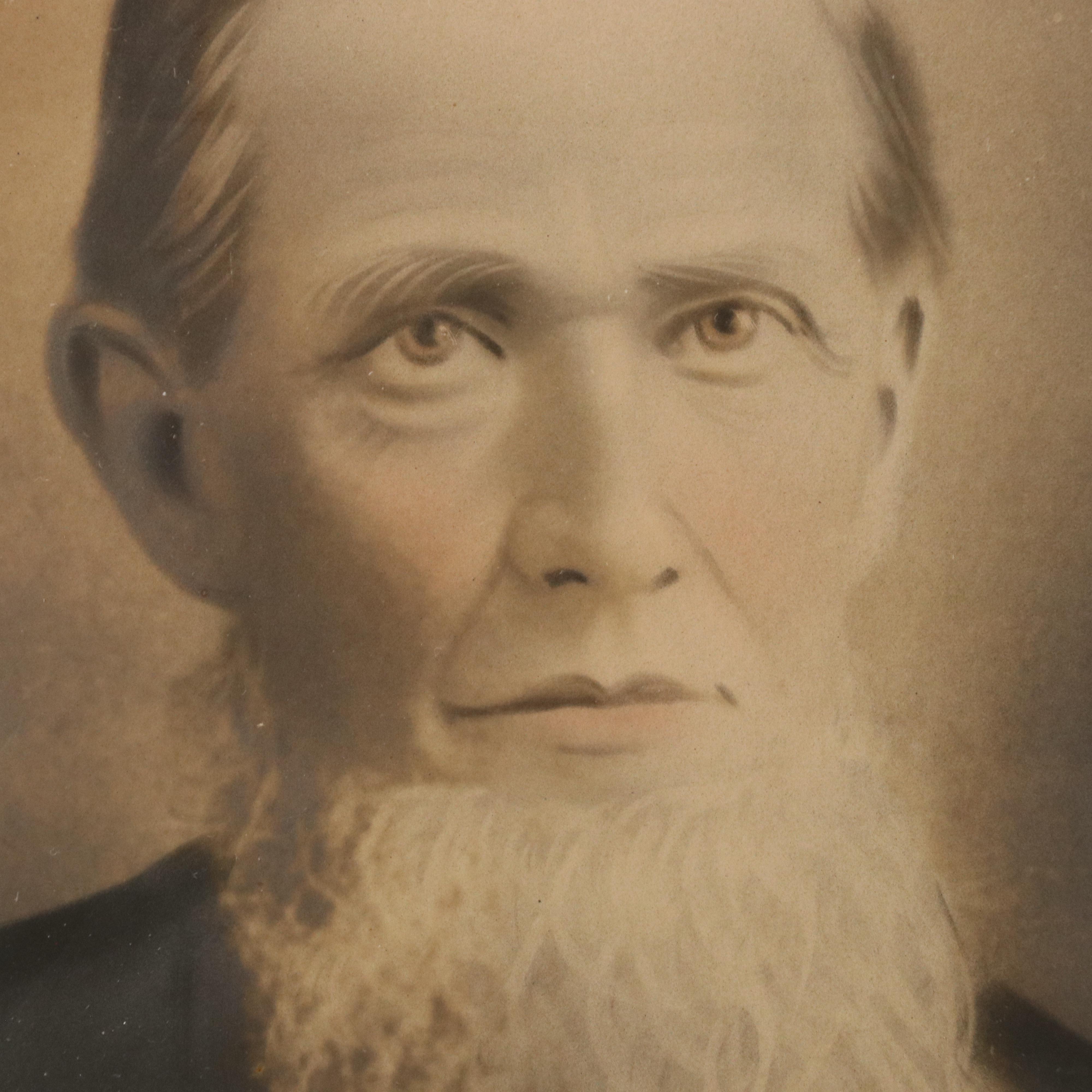 Hand-Tinted Photogravure of Couple Portrait, Late 19th Century