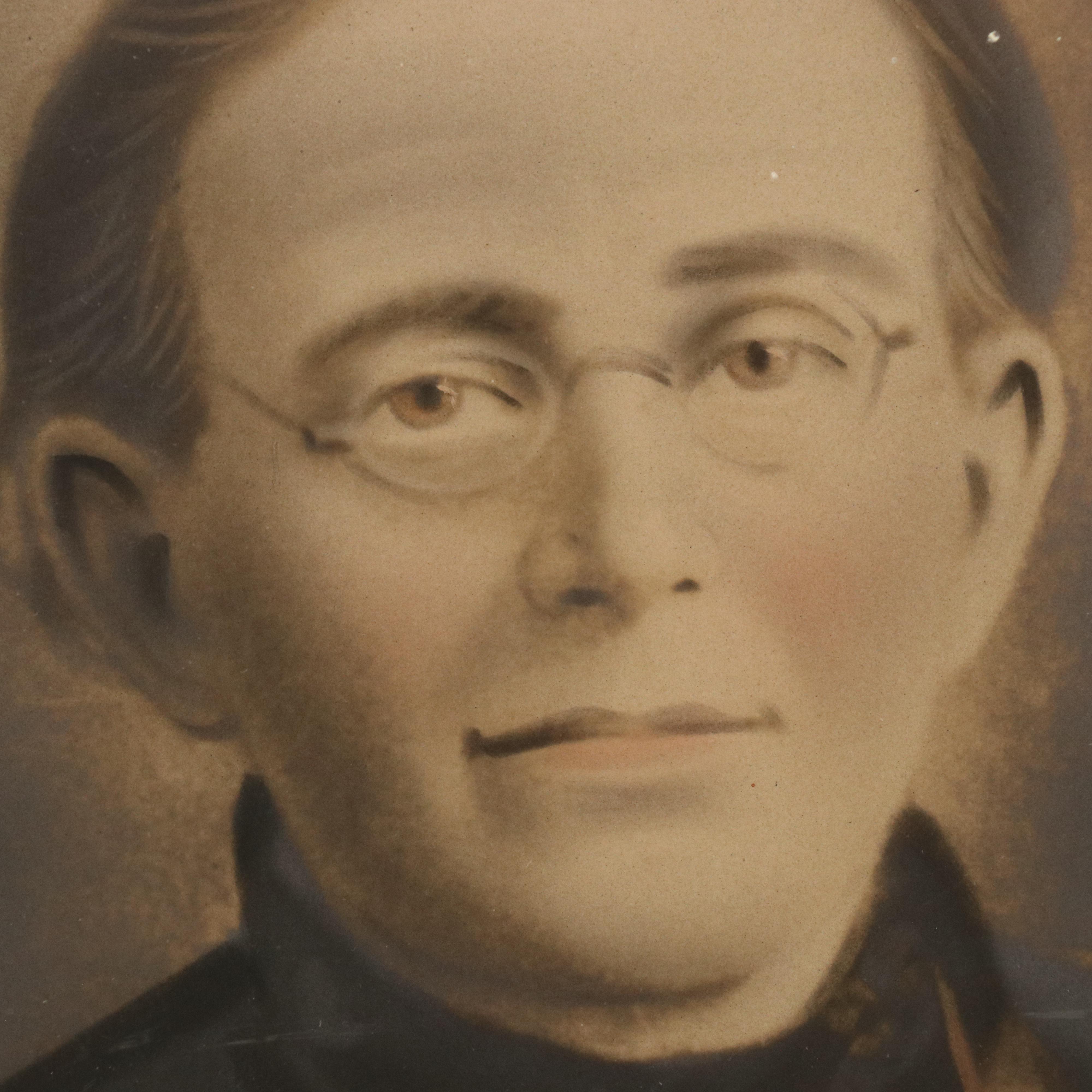 Hand-Tinted Photogravure of Couple Portrait, Late 19th Century