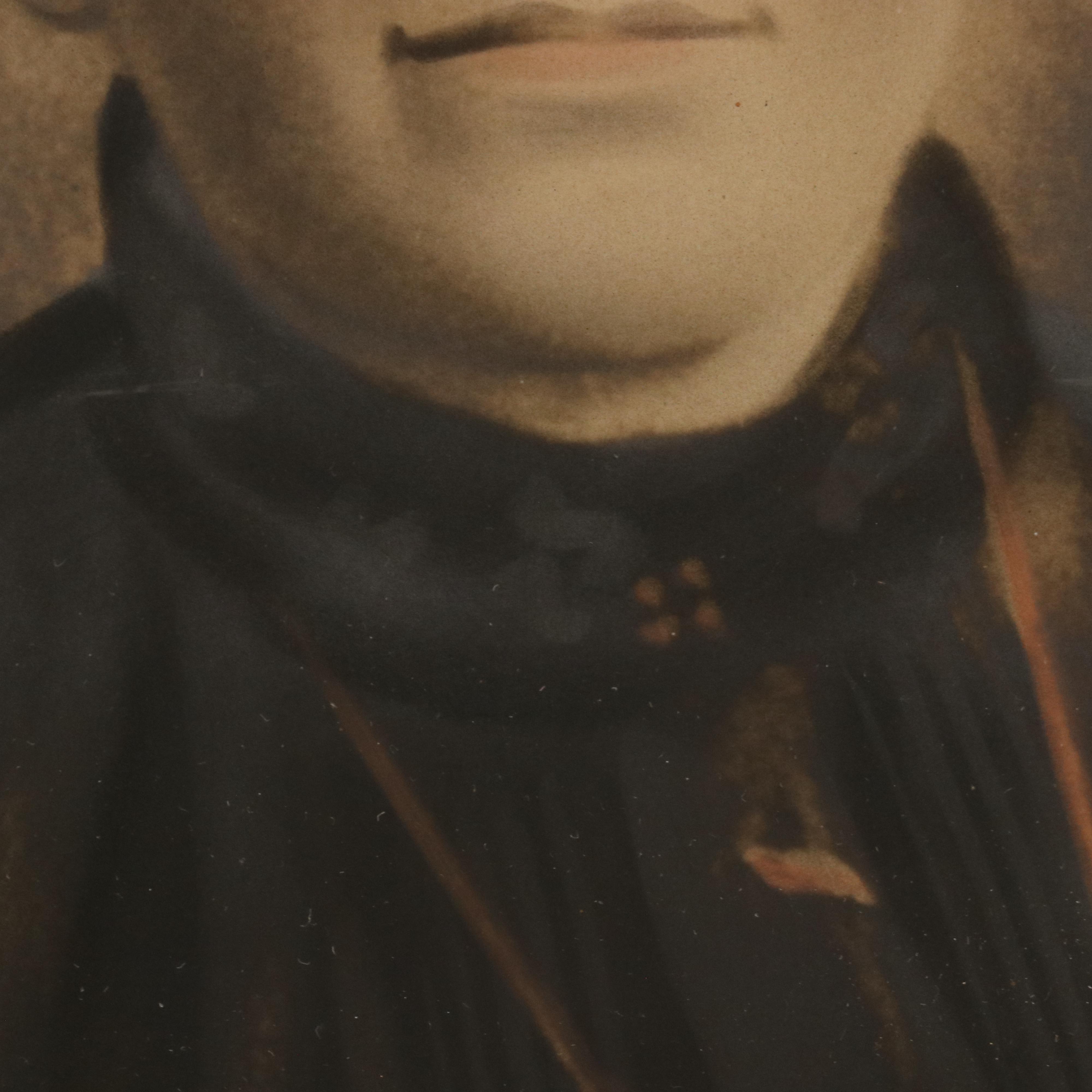 Hand-Tinted Photogravure of Couple Portrait, Late 19th Century