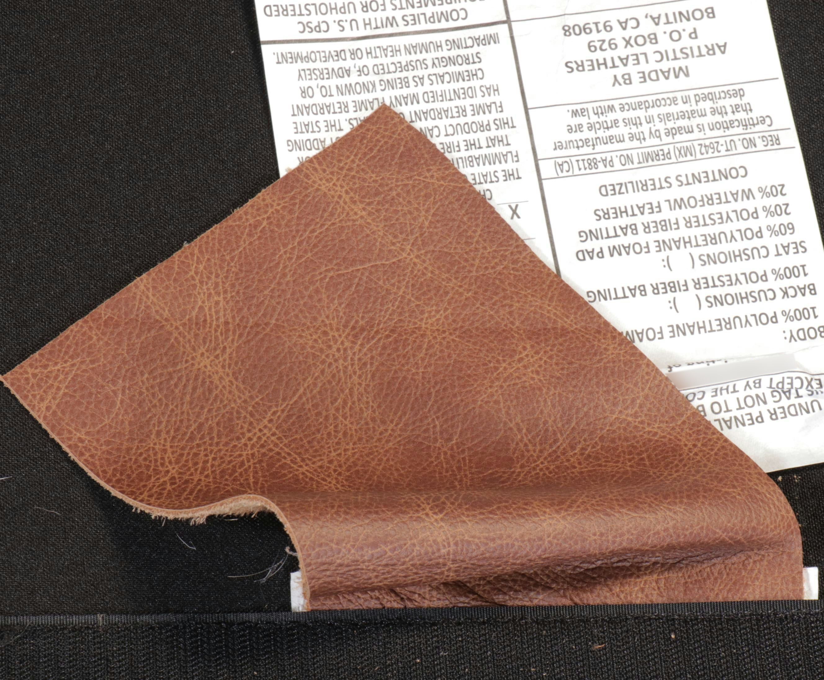 Artistic Leathers Contemporary Leather Upholstered Roll Arm Loveseat