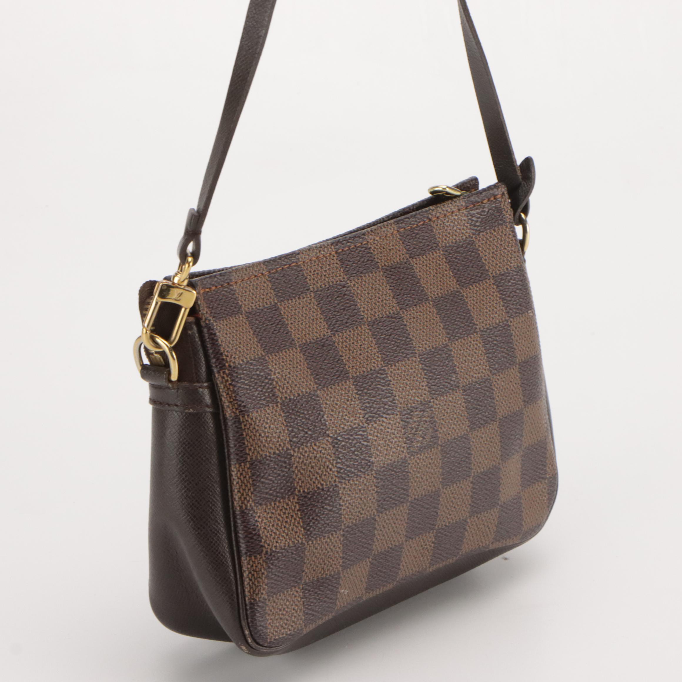 Louis Vuitton Trousse Accessories Pochette Bag in Damier Ebene Canvas