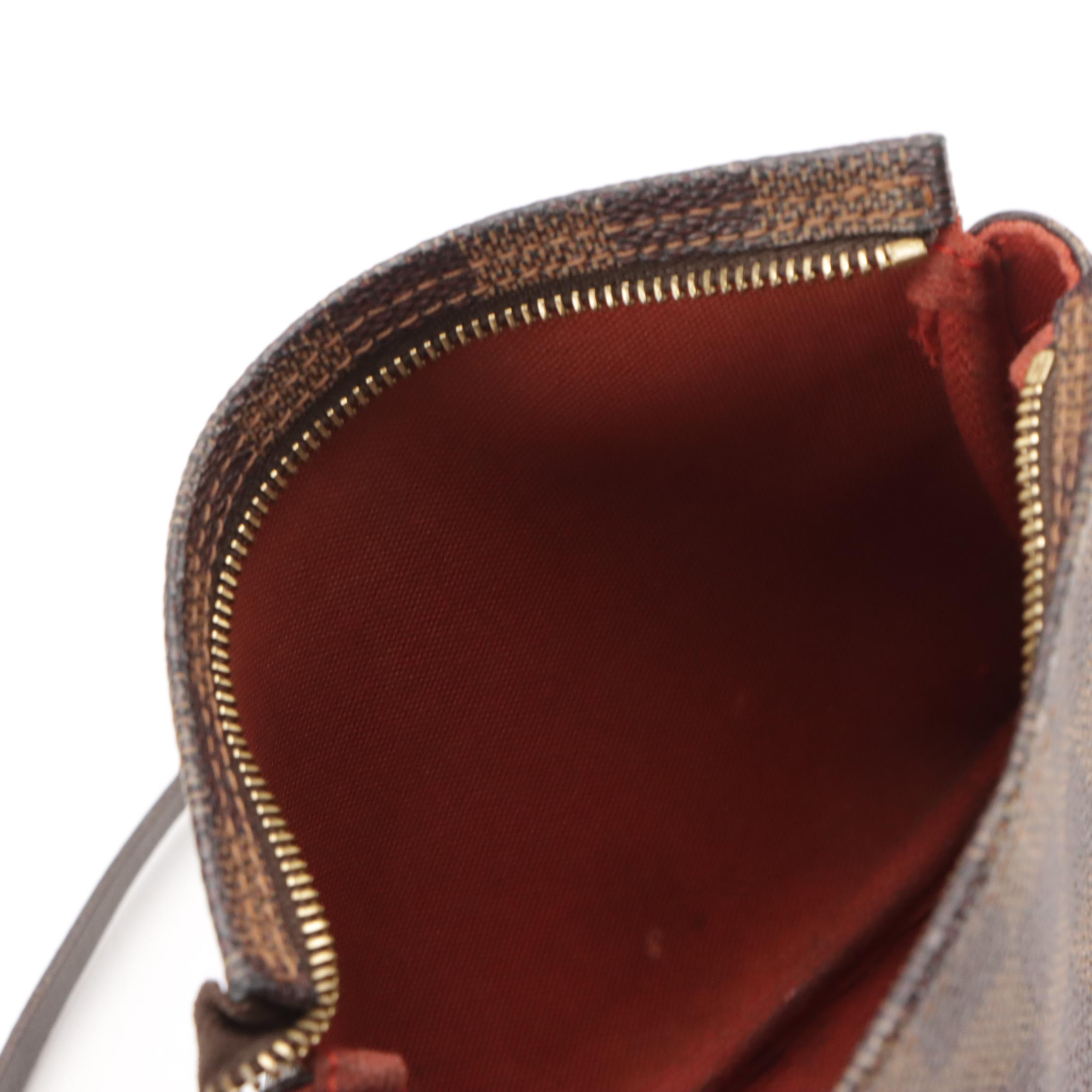 Louis Vuitton Trousse Accessories Pochette Bag in Damier Ebene Canvas