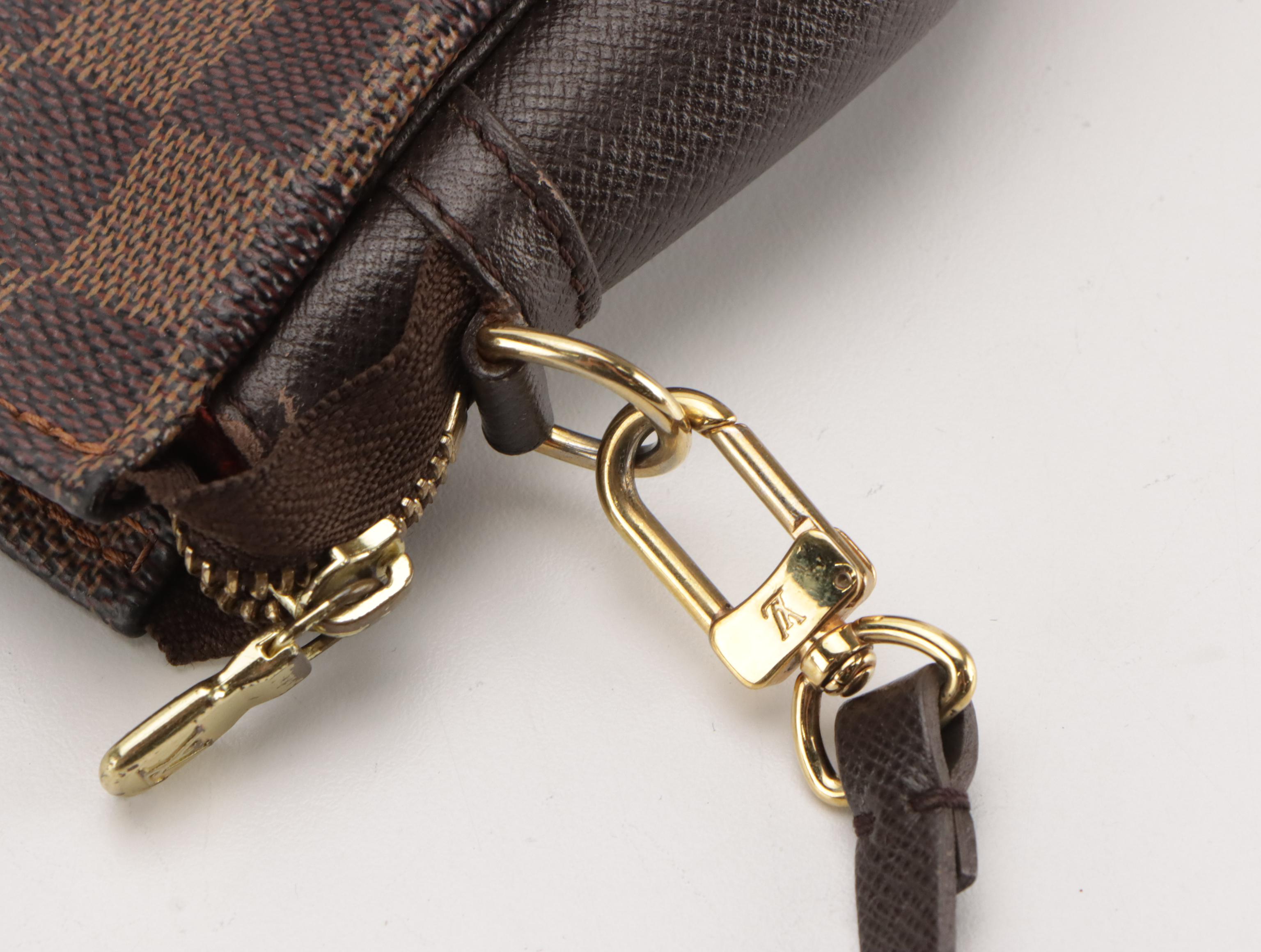 Louis Vuitton Trousse Accessories Pochette Bag in Damier Ebene Canvas