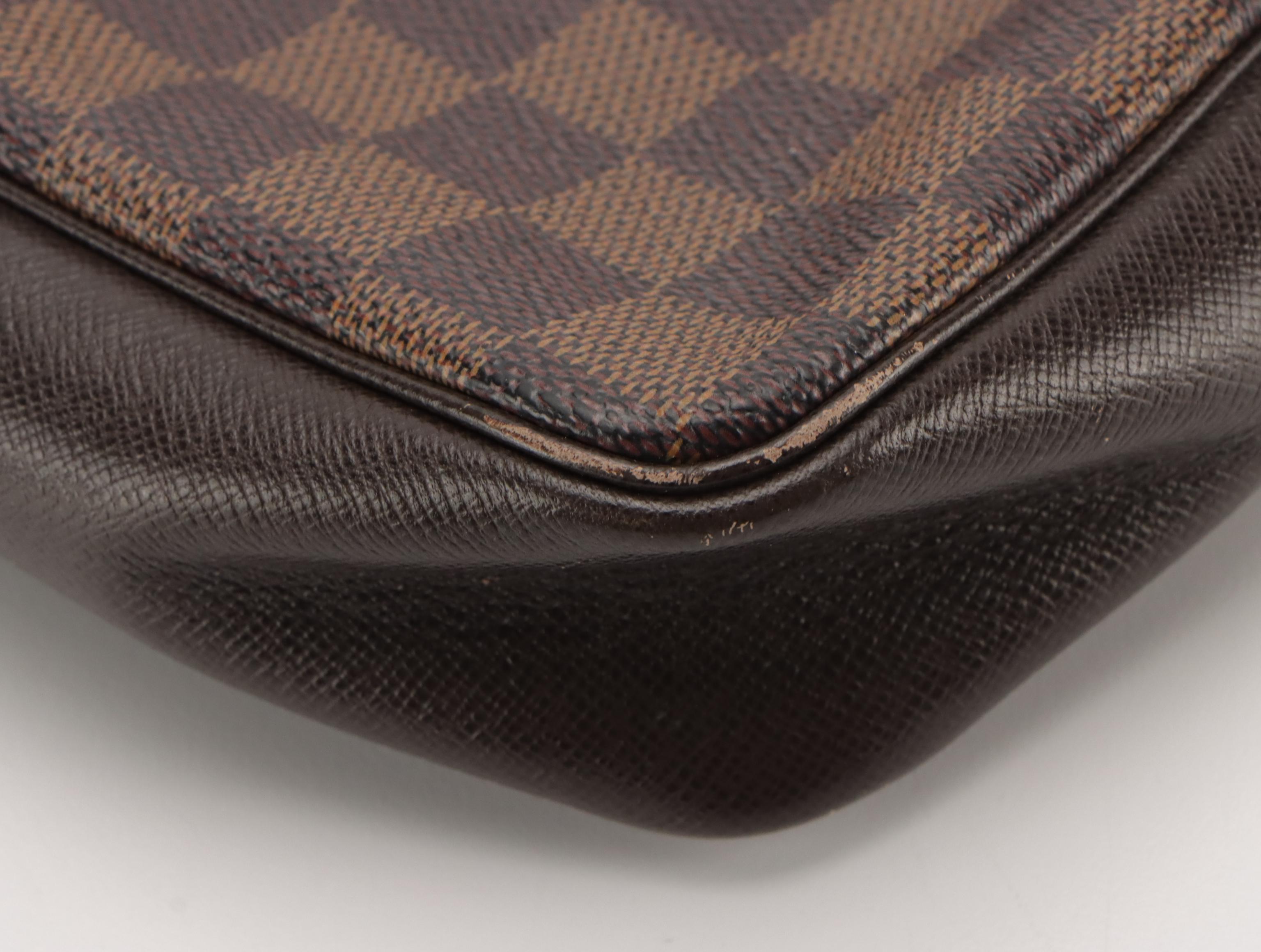 Louis Vuitton Trousse Accessories Pochette Bag in Damier Ebene Canvas