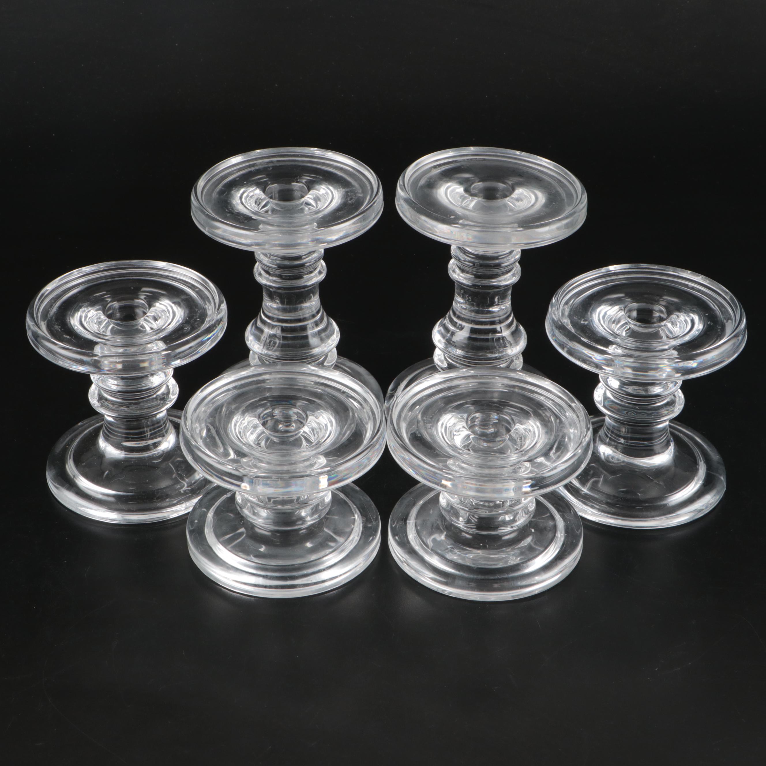 Clear Glass Candle Pillars