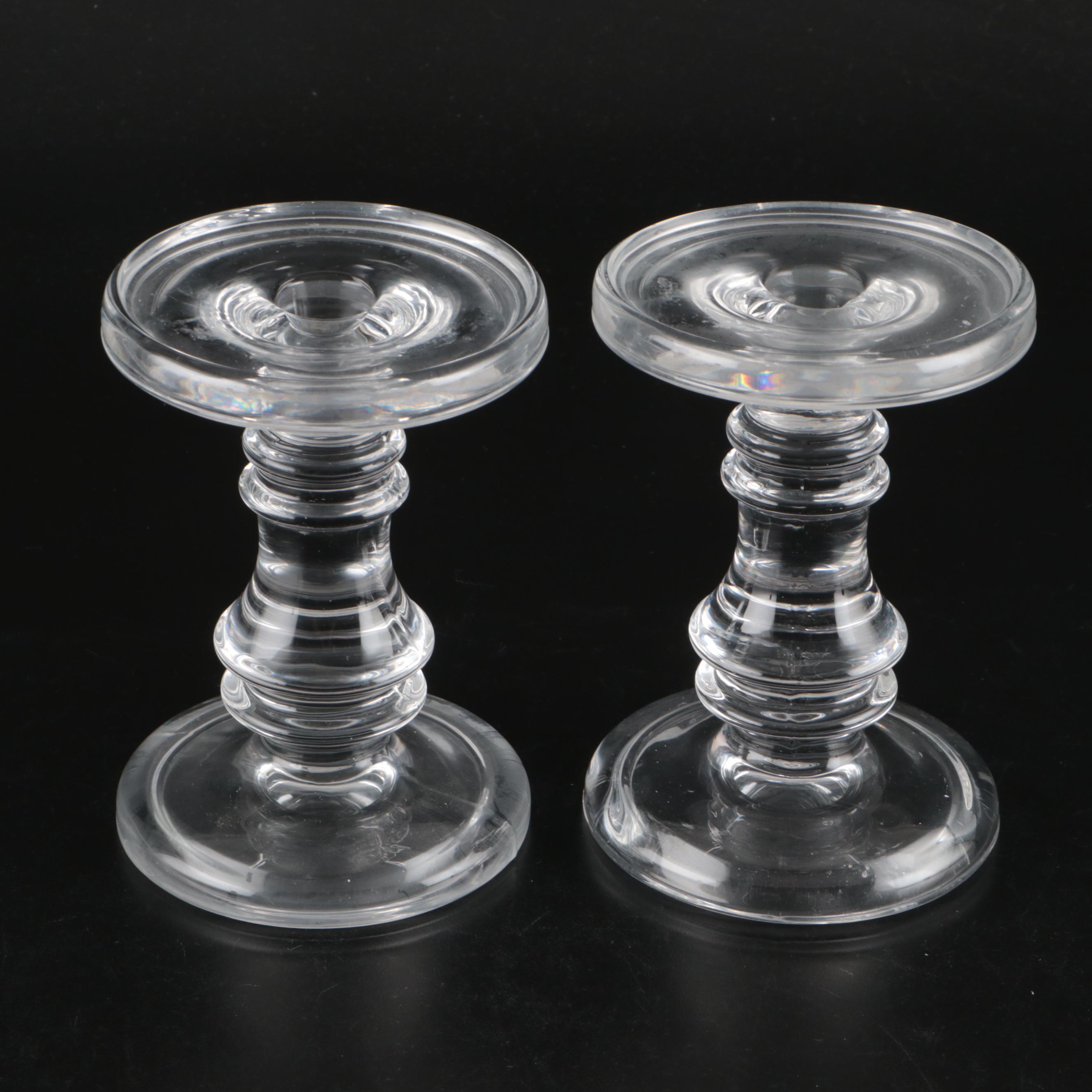 Clear Glass Candle Pillars