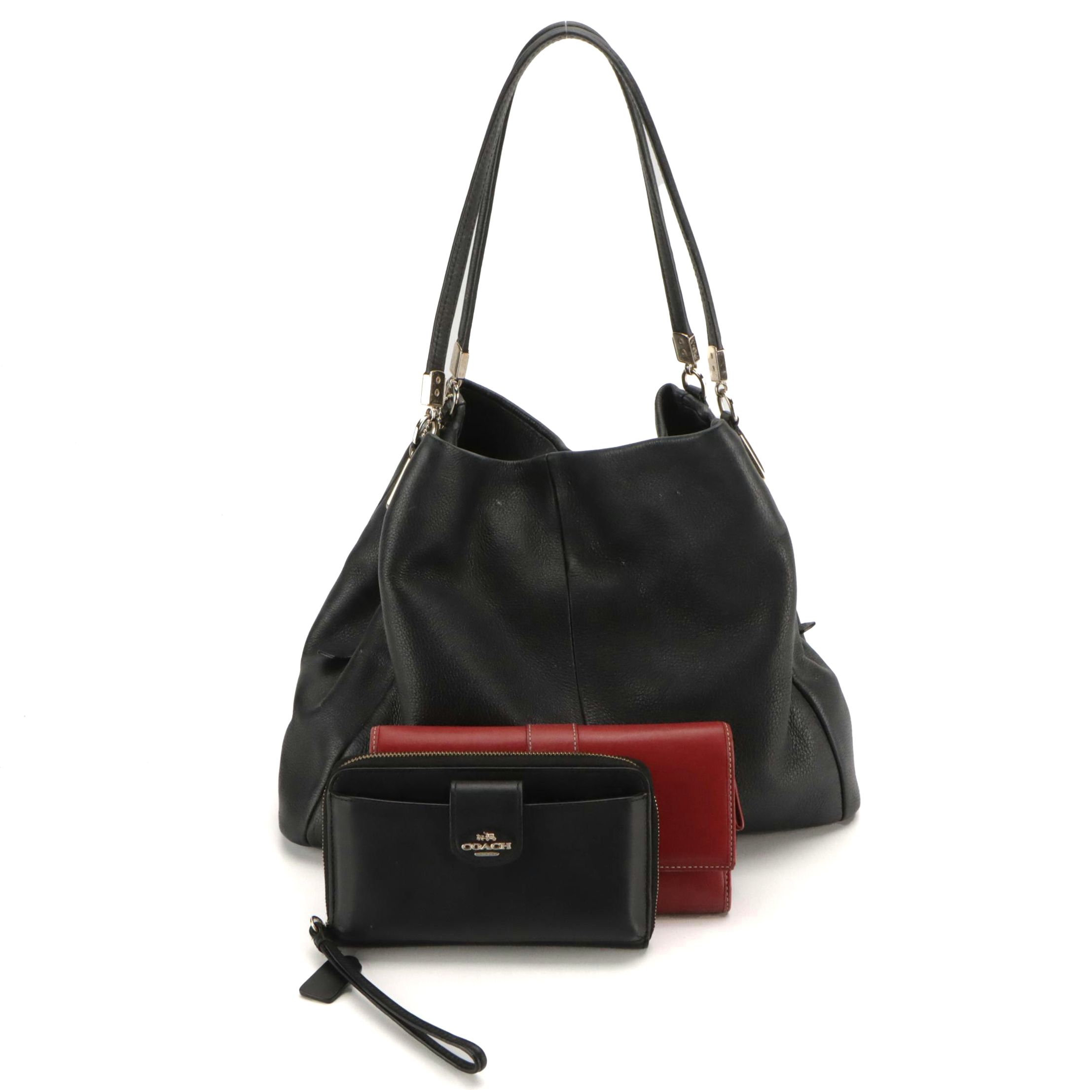 Coach Leather Madison Phoebe Hobo Bag, Phone Pocket Wallet & Continental Wallet