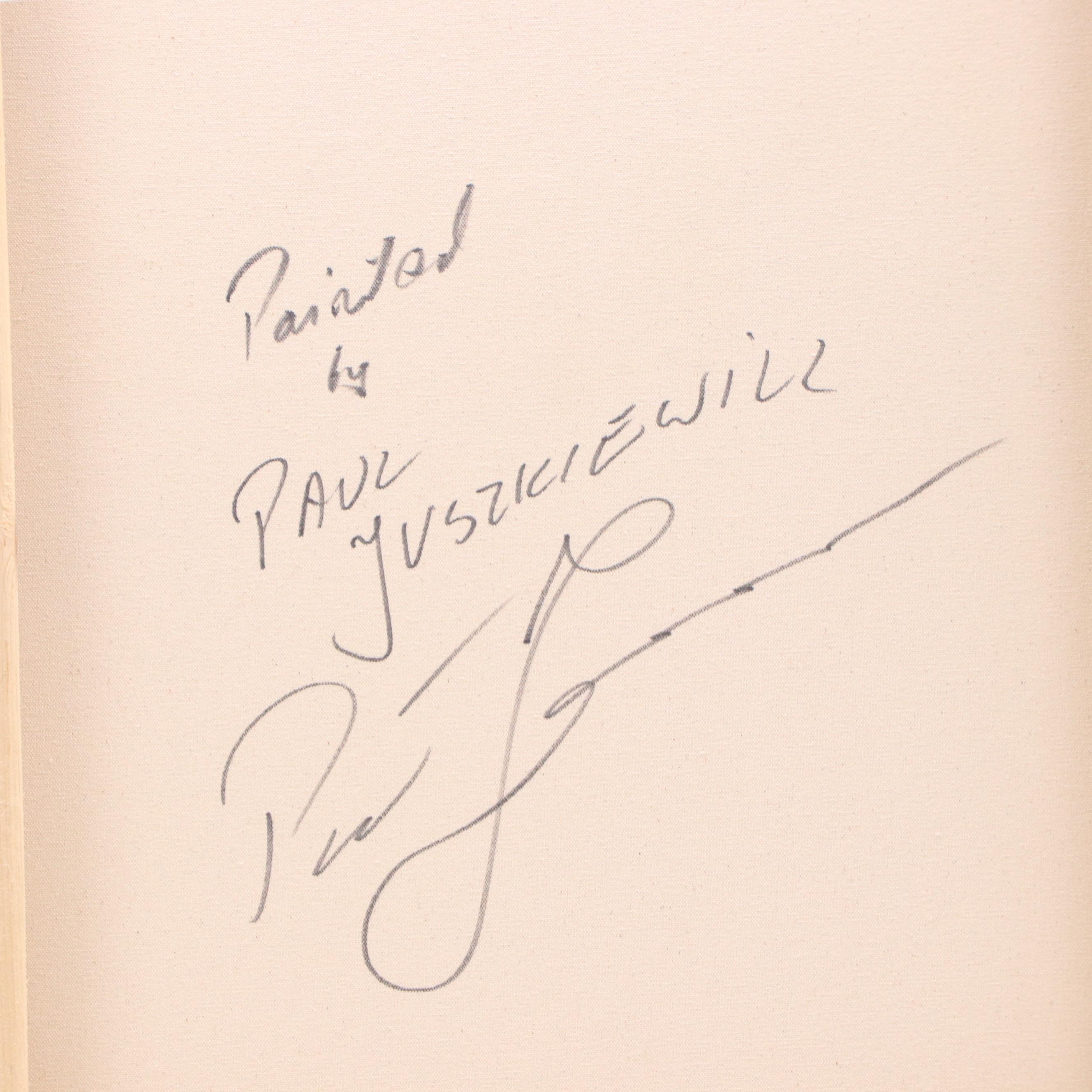 Paul Juszkiewicz Stylized Cityscape Acrylic Painting, 21st Century