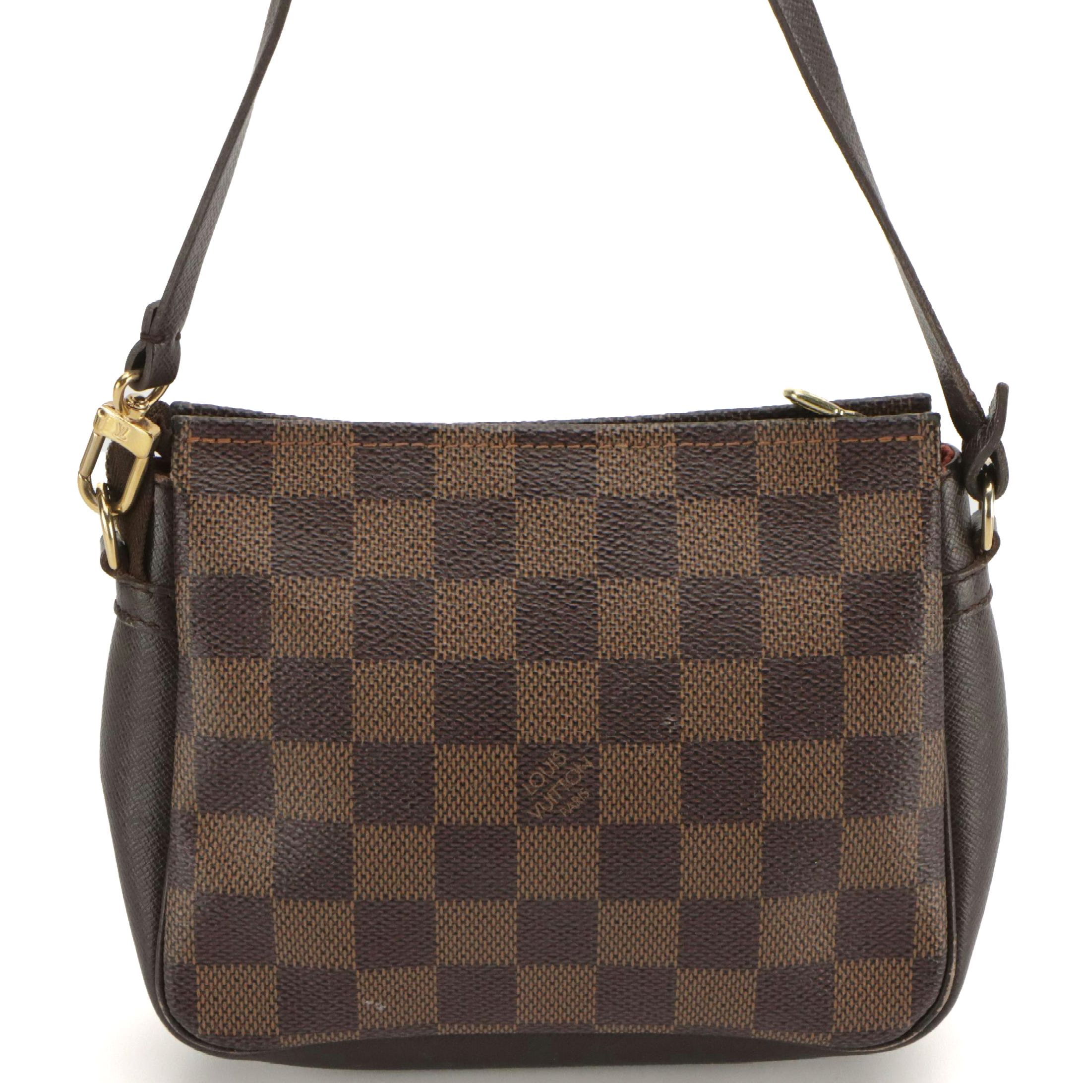 Louis Vuitton Trousse Accessories Pochette Bag in Damier Ebene Canvas