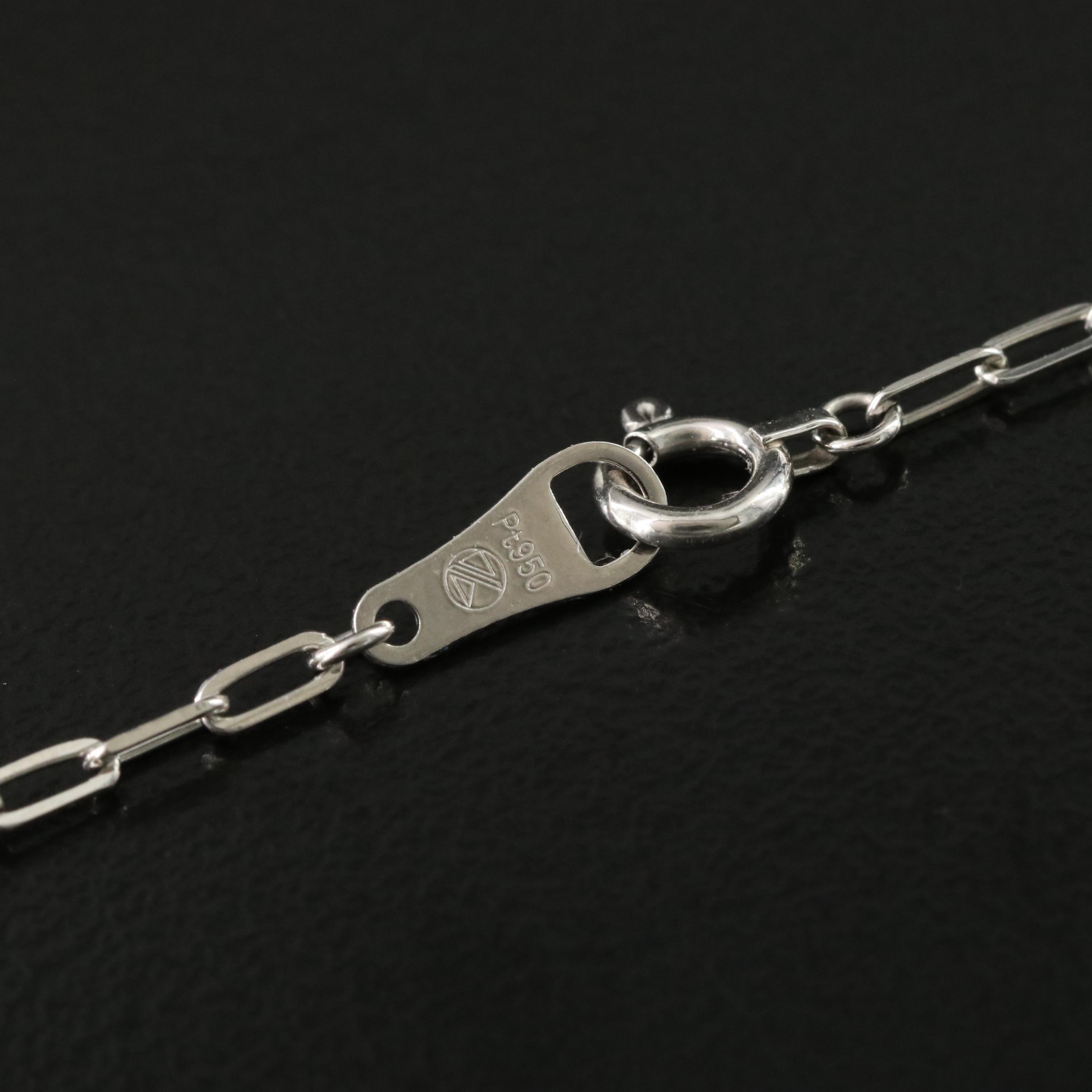 Platinum 5.99 CTW Lab Grown Diamond Station Necklace