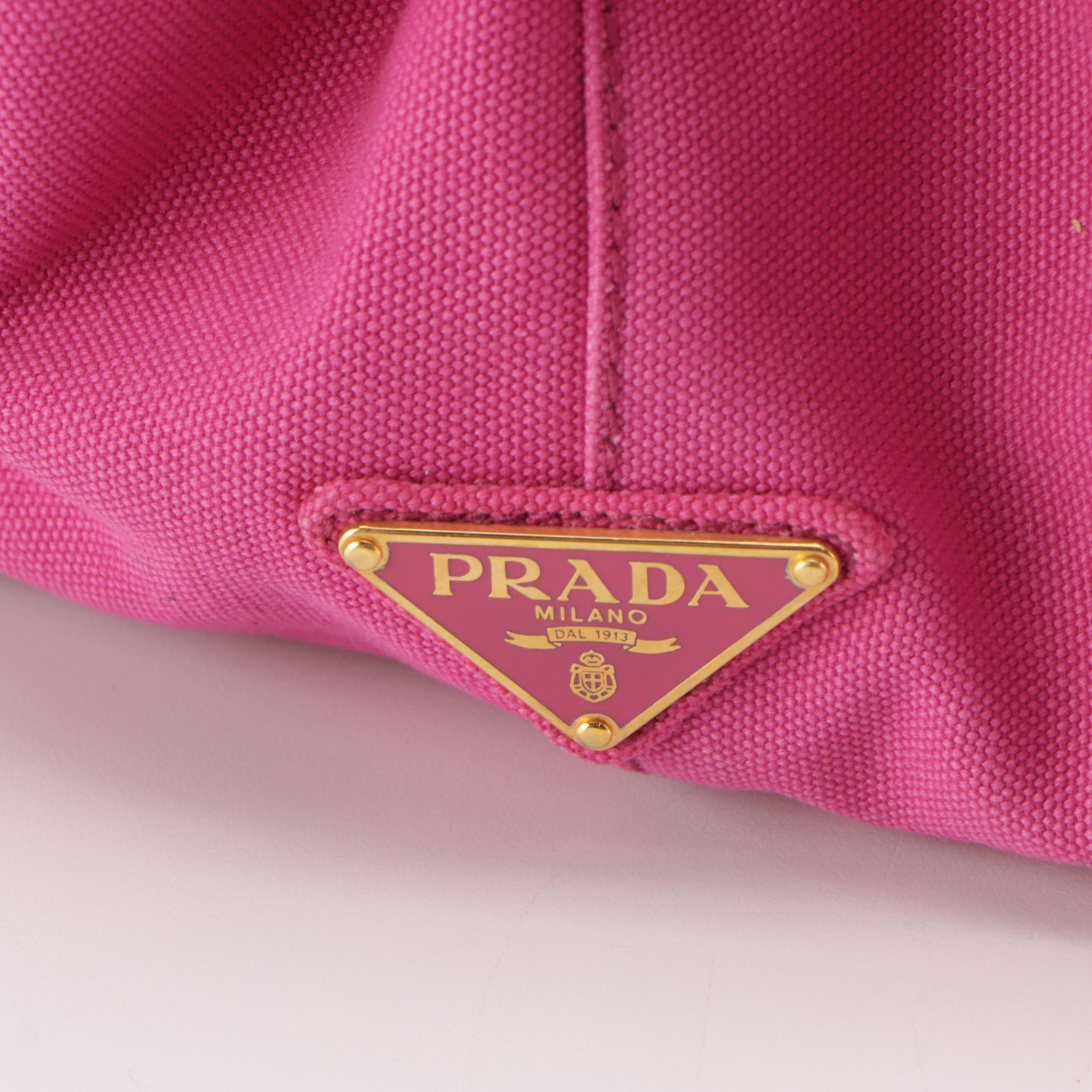 Prada Canapa Logo Canvas Large Tote