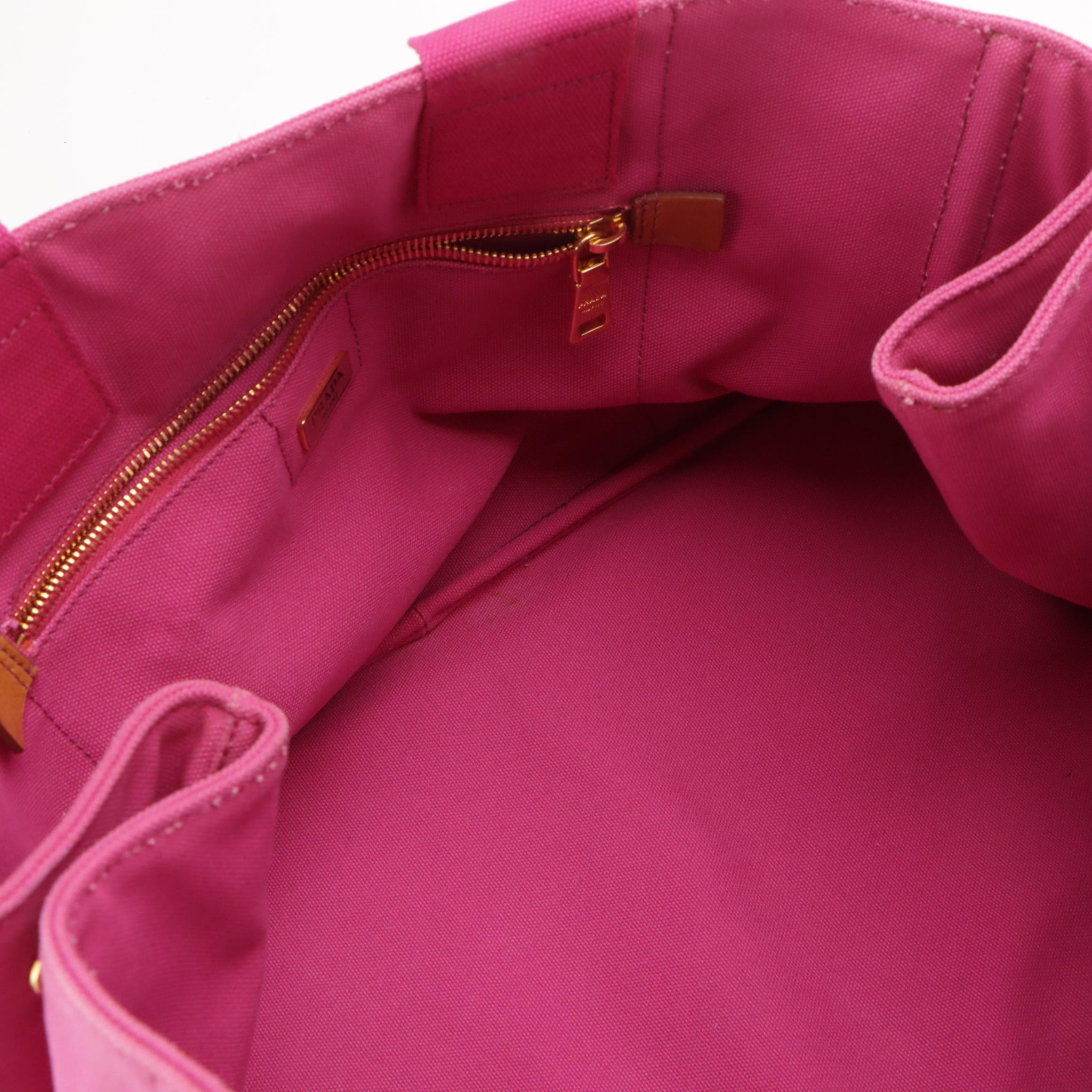 Prada Canapa Logo Canvas Large Tote