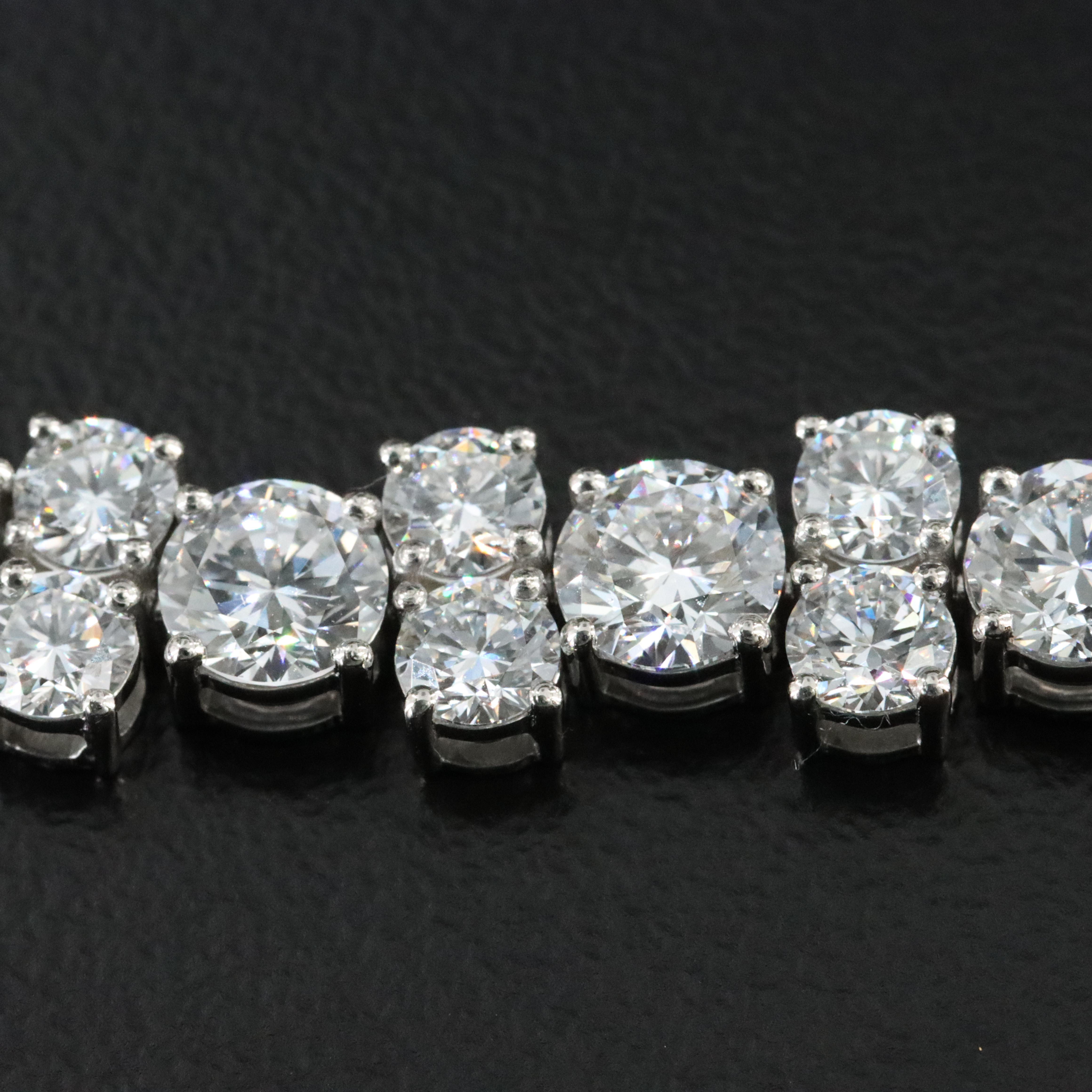 Platinum 15.30 CTW Lab Grown Diamond Bracelet