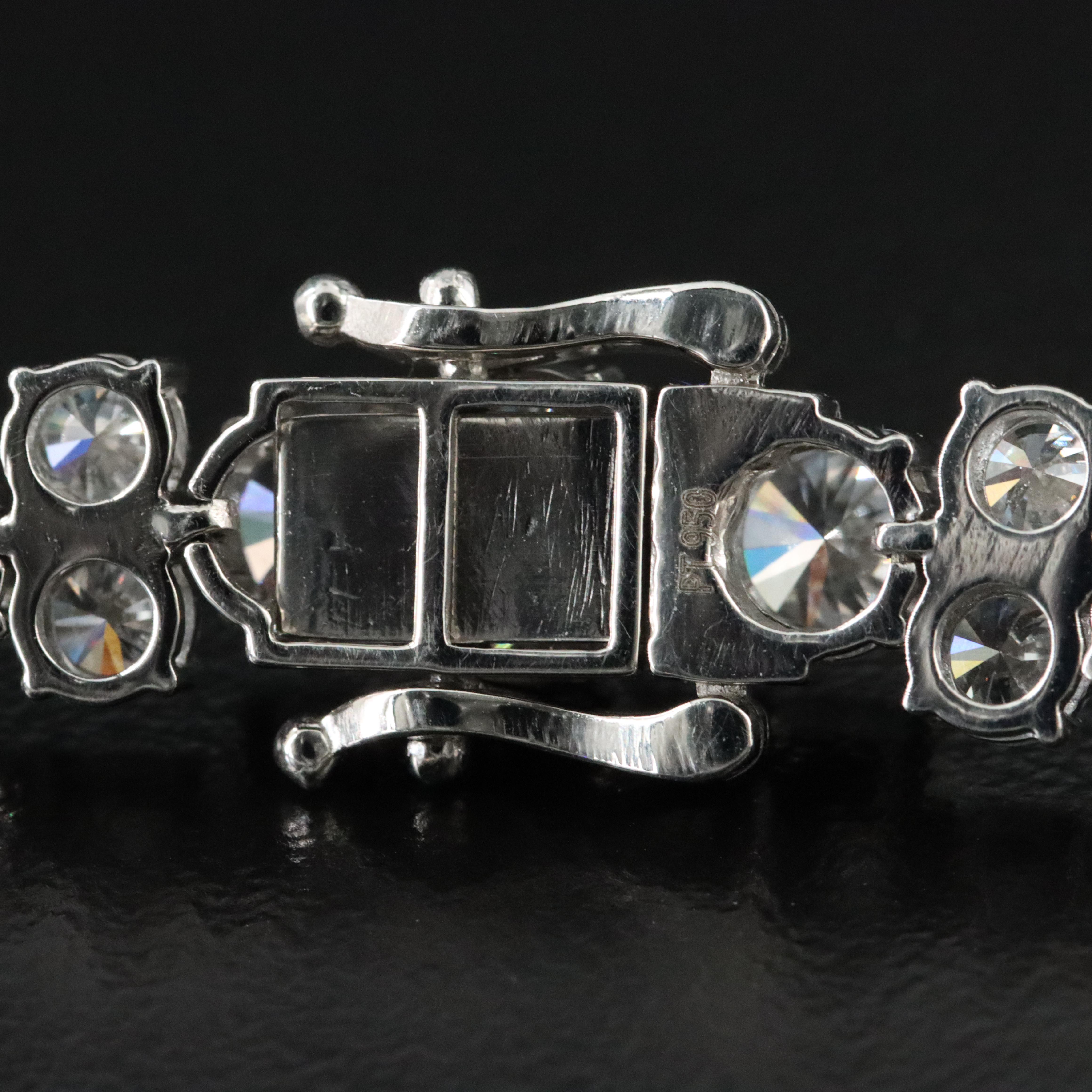Platinum 15.30 CTW Lab Grown Diamond Bracelet