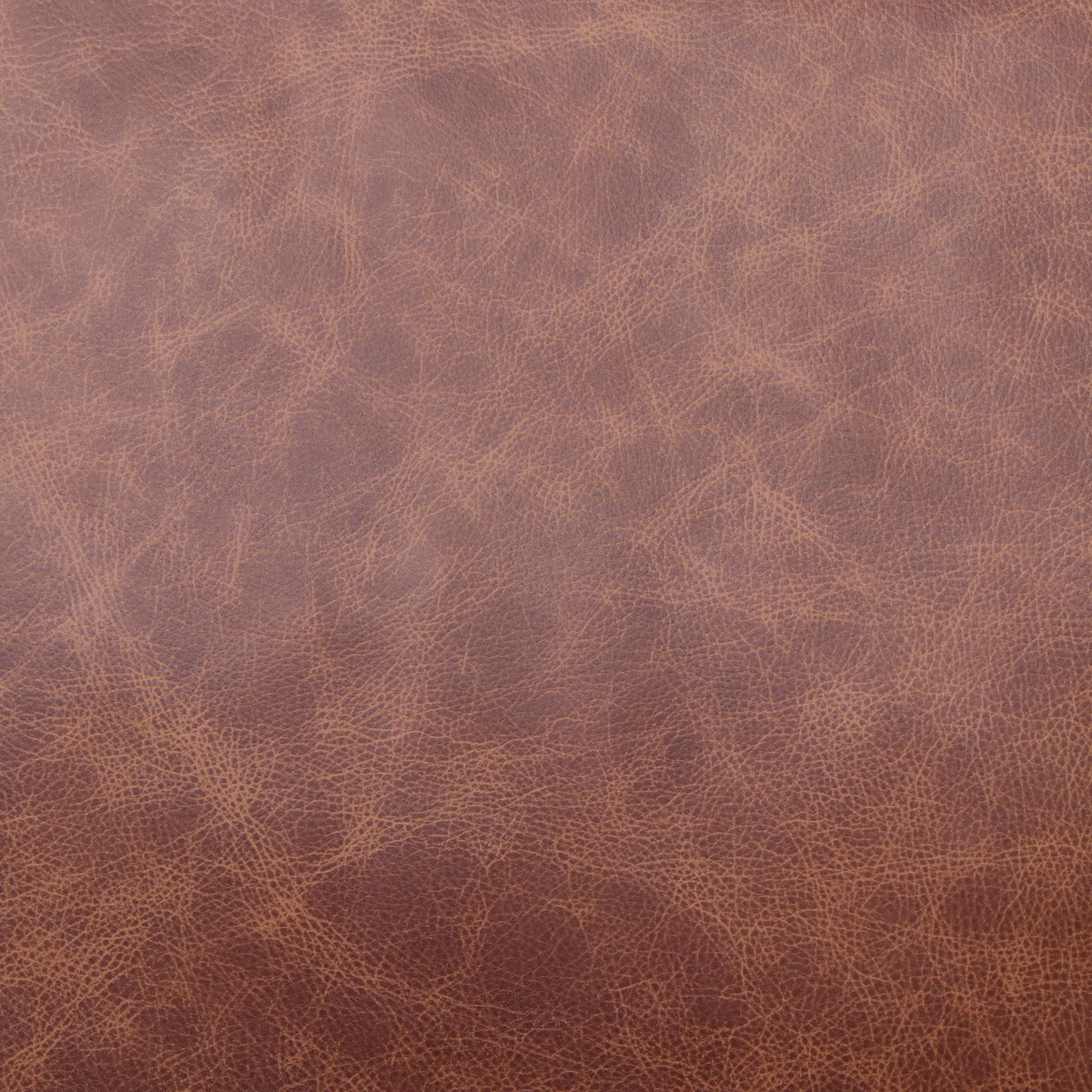 Artistic Leathers Contemporary Leather Upholstered Roll-Arm Chair with Ottoman