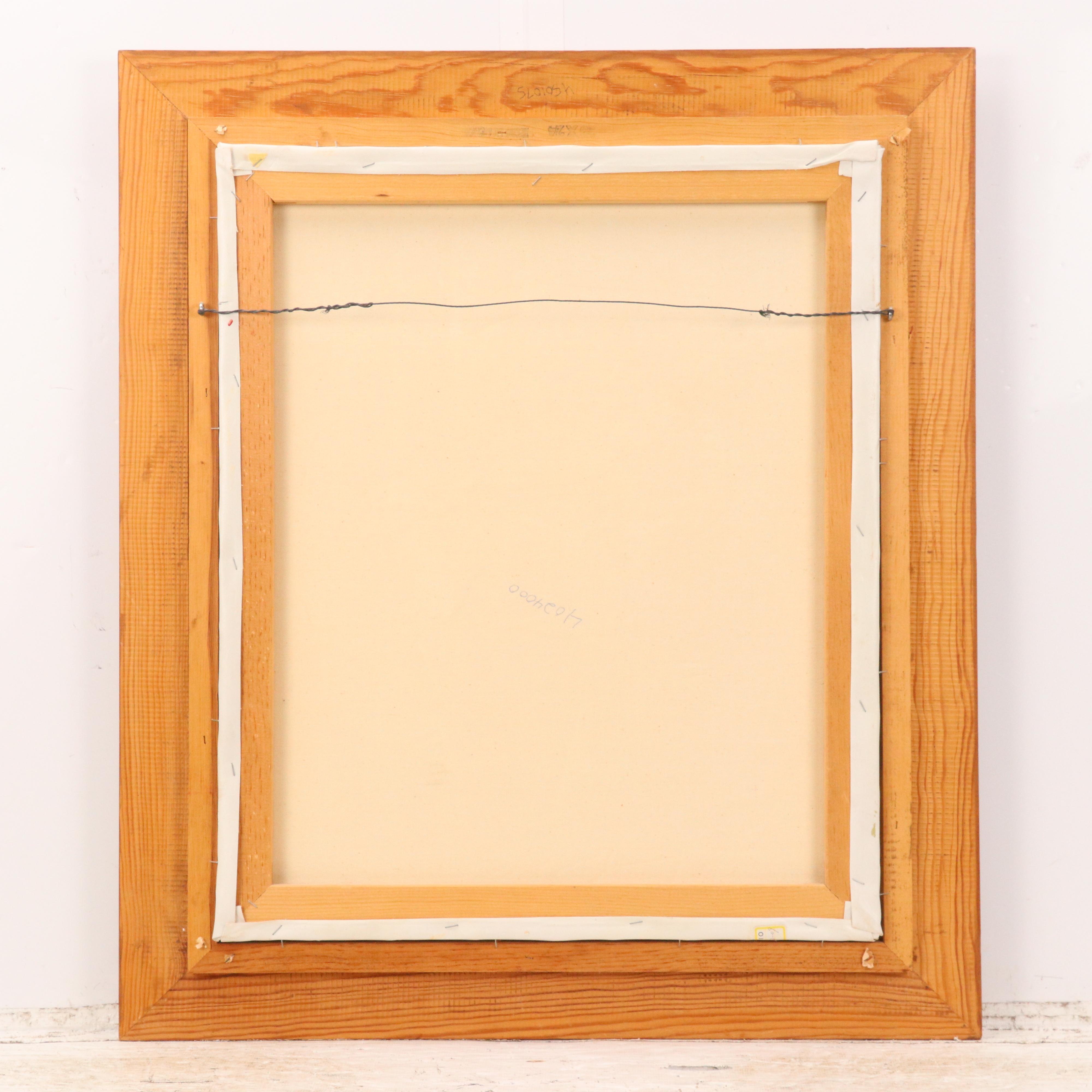 Thomas Morman Genre Oil Painting of Two Children Playing with Doll