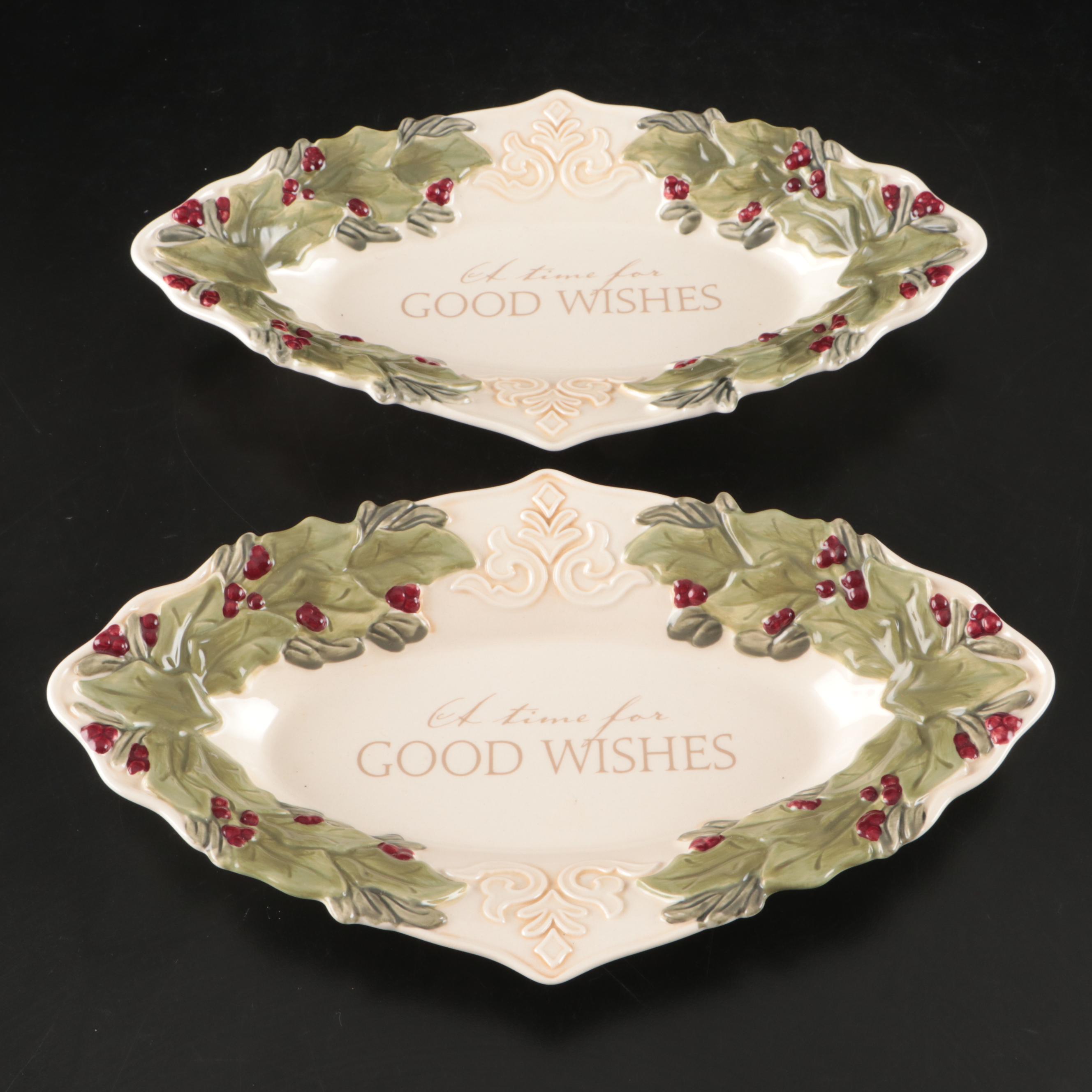 Lenox "Holiday" Porcelain Serving Bowls with Other Christmas Ceramic Dinnerware
