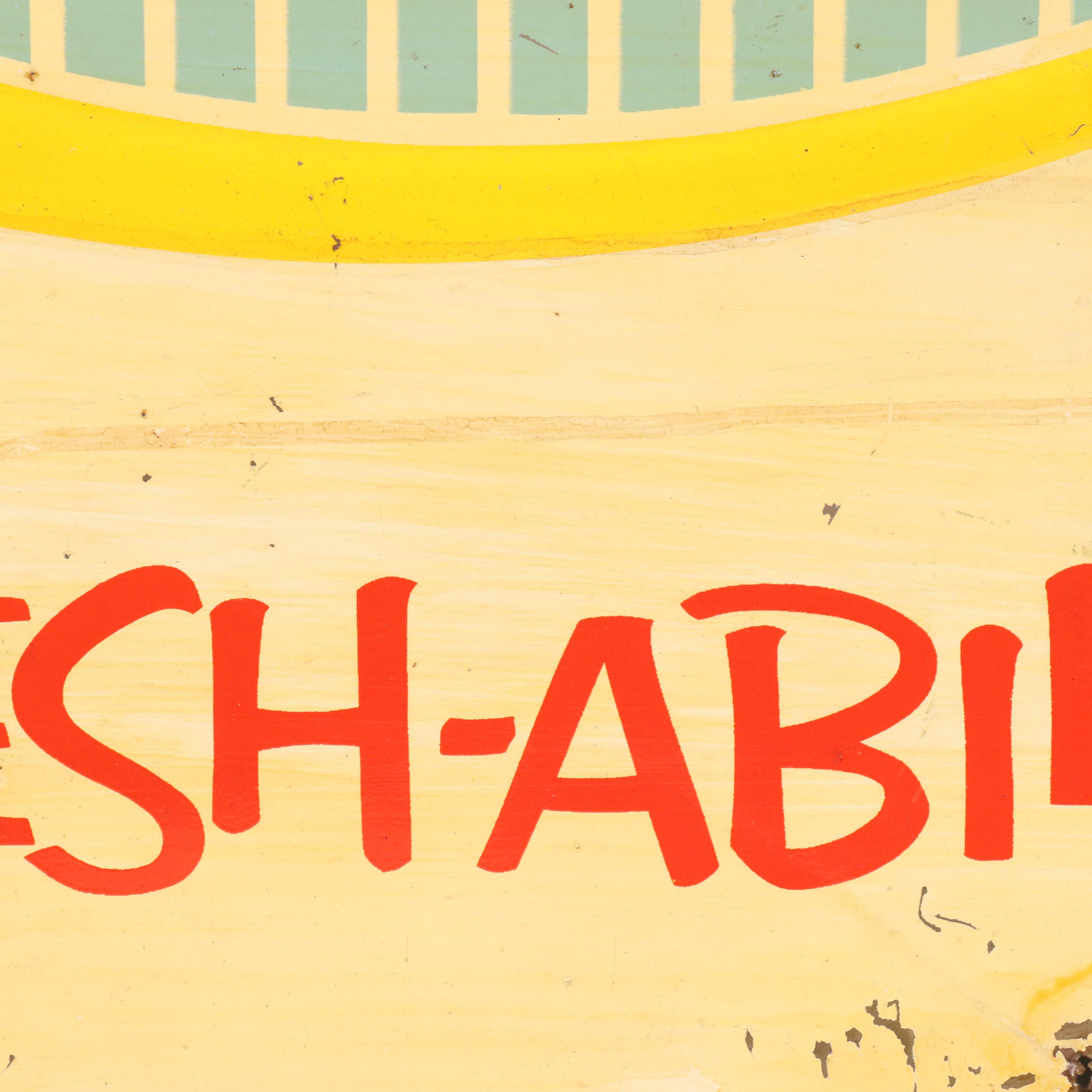 Faygo Cola "Refresh-Ability" Metal Advertising Sign, Mid-20th Century