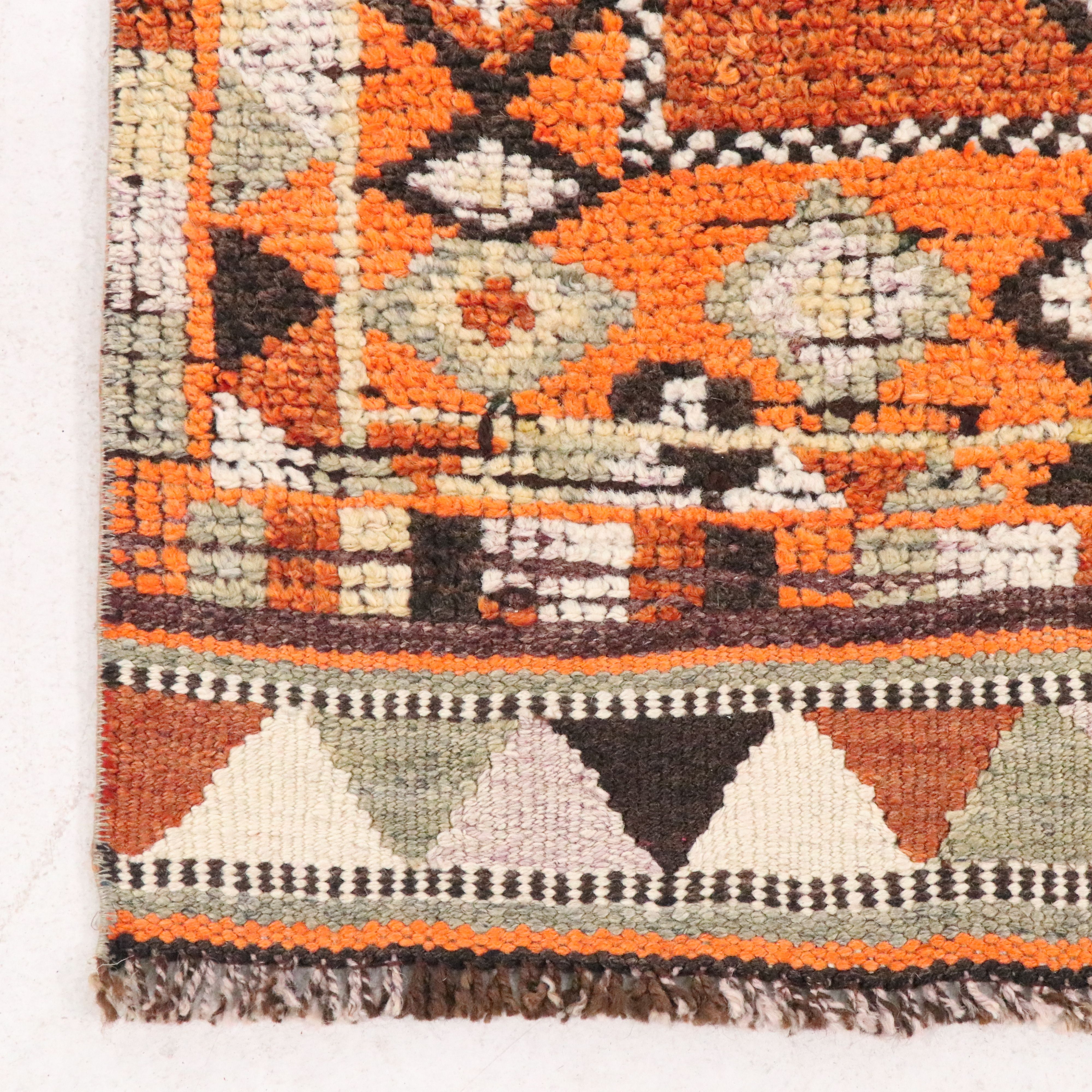 2'9 x 11'4 Hand-Knotted Turkish Oushak Carpet Runner Long Rug