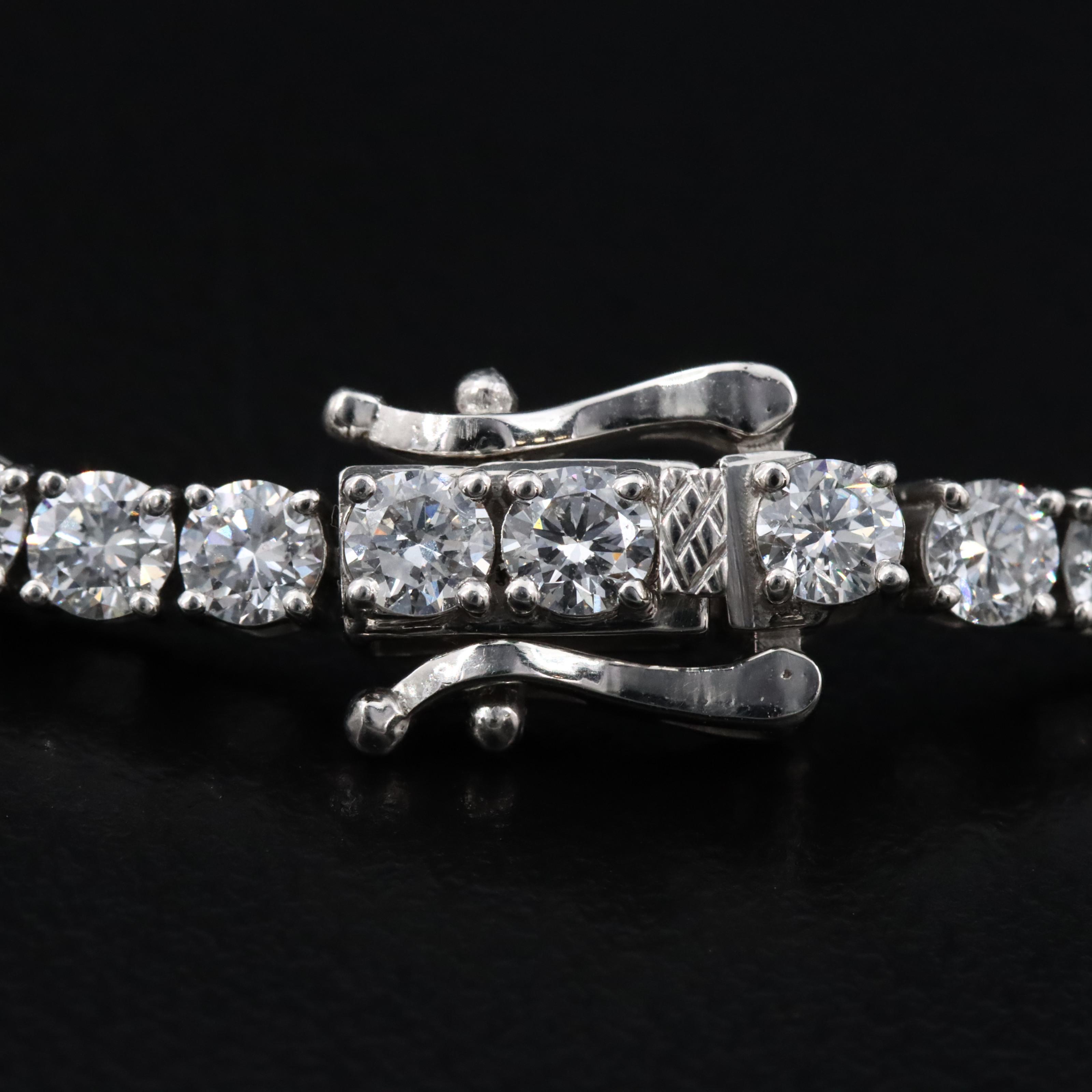 Platinum 5.72 CTW Lab Grown Diamond Line Bracelet
