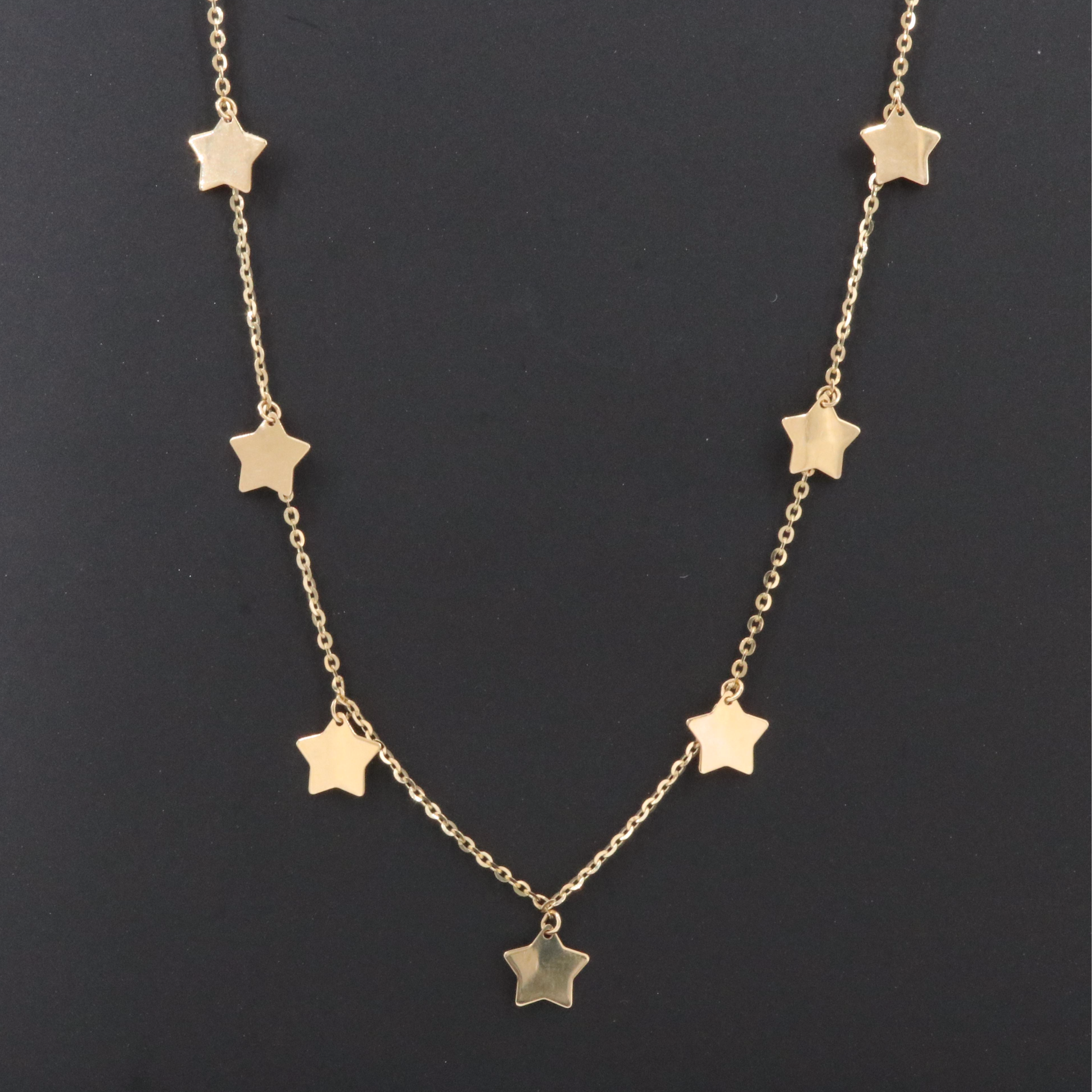 14K Star Station Necklace