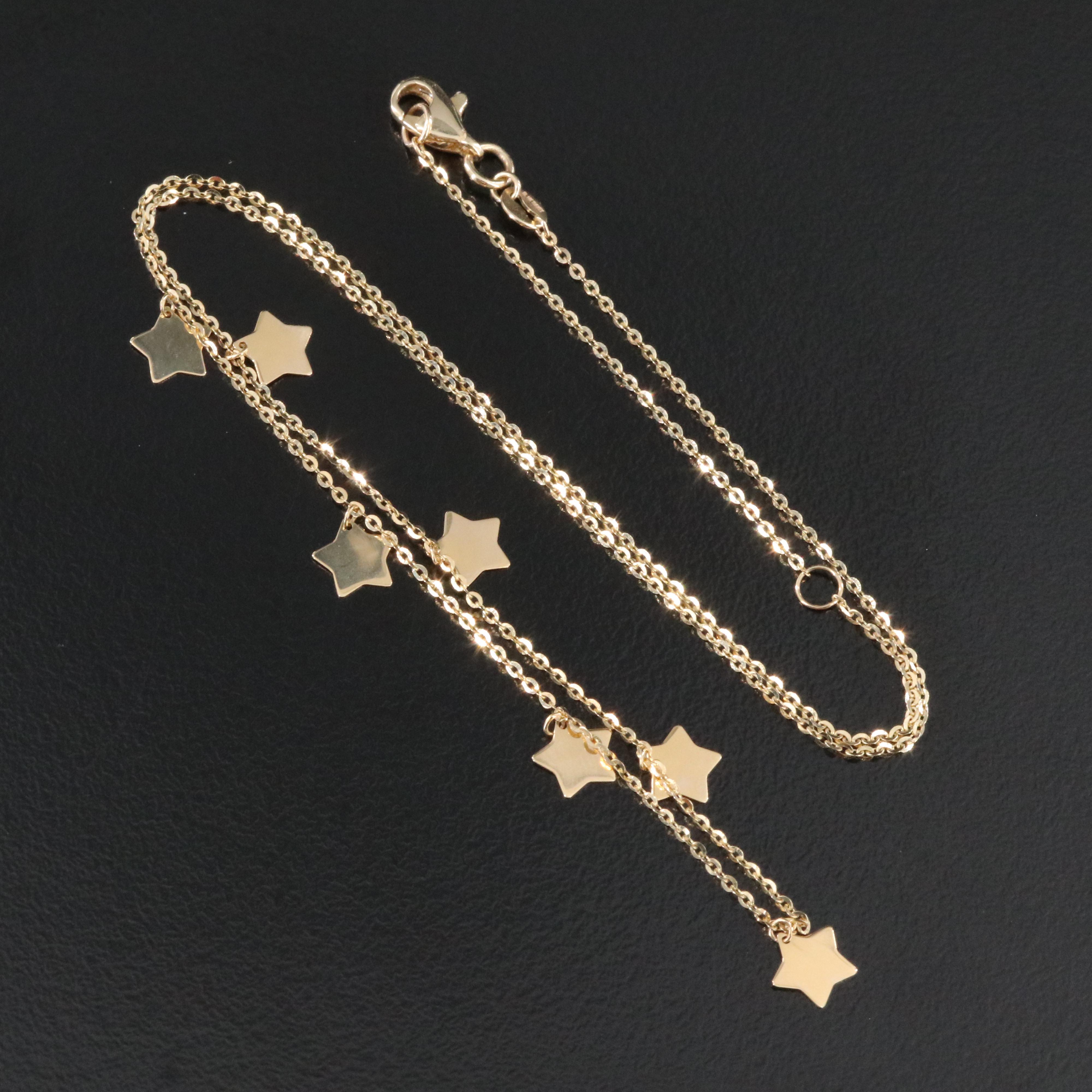 14K Star Station Necklace