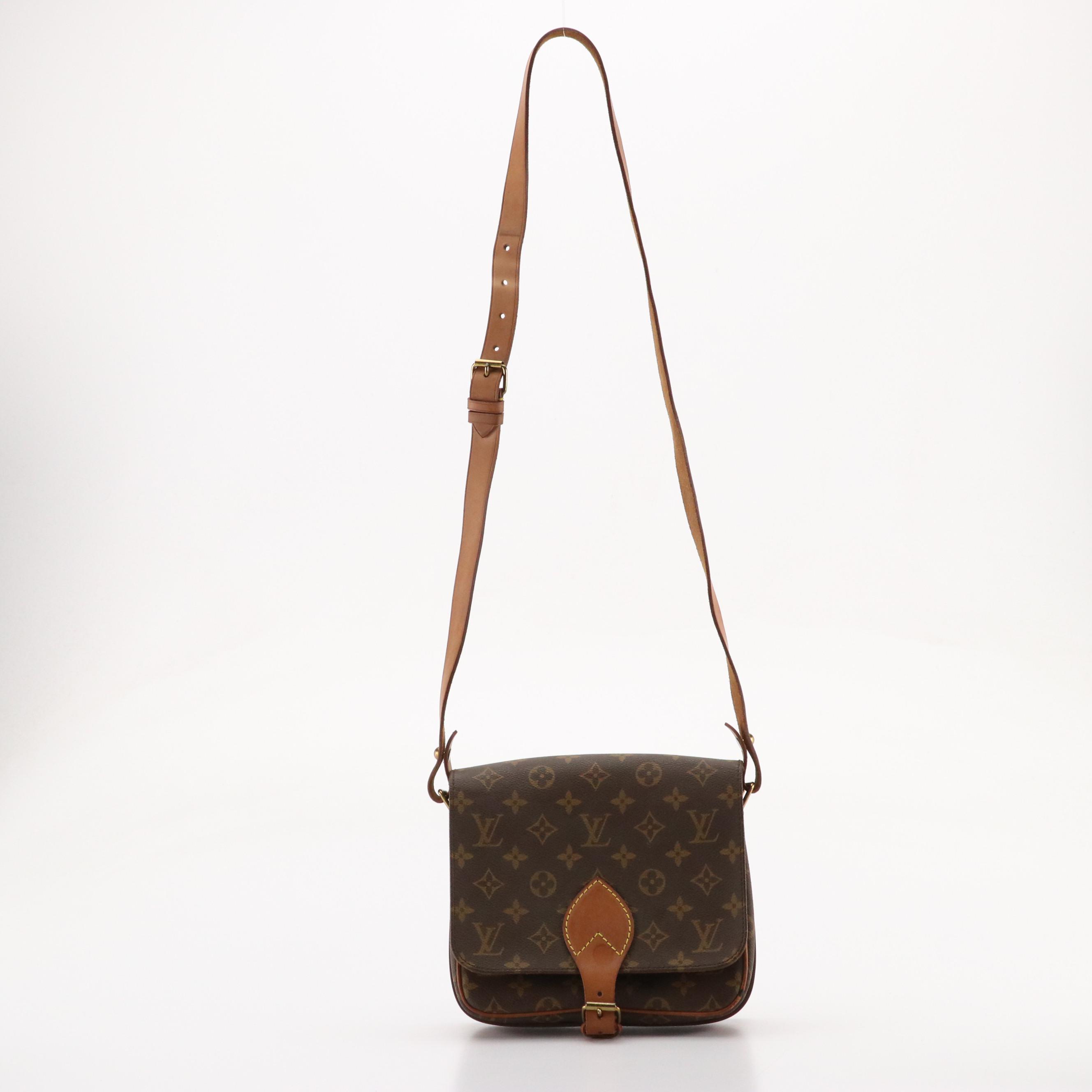 Louis Vuitton Cartouchière MM Bag in Monogram Canvas and Vachetta Leather