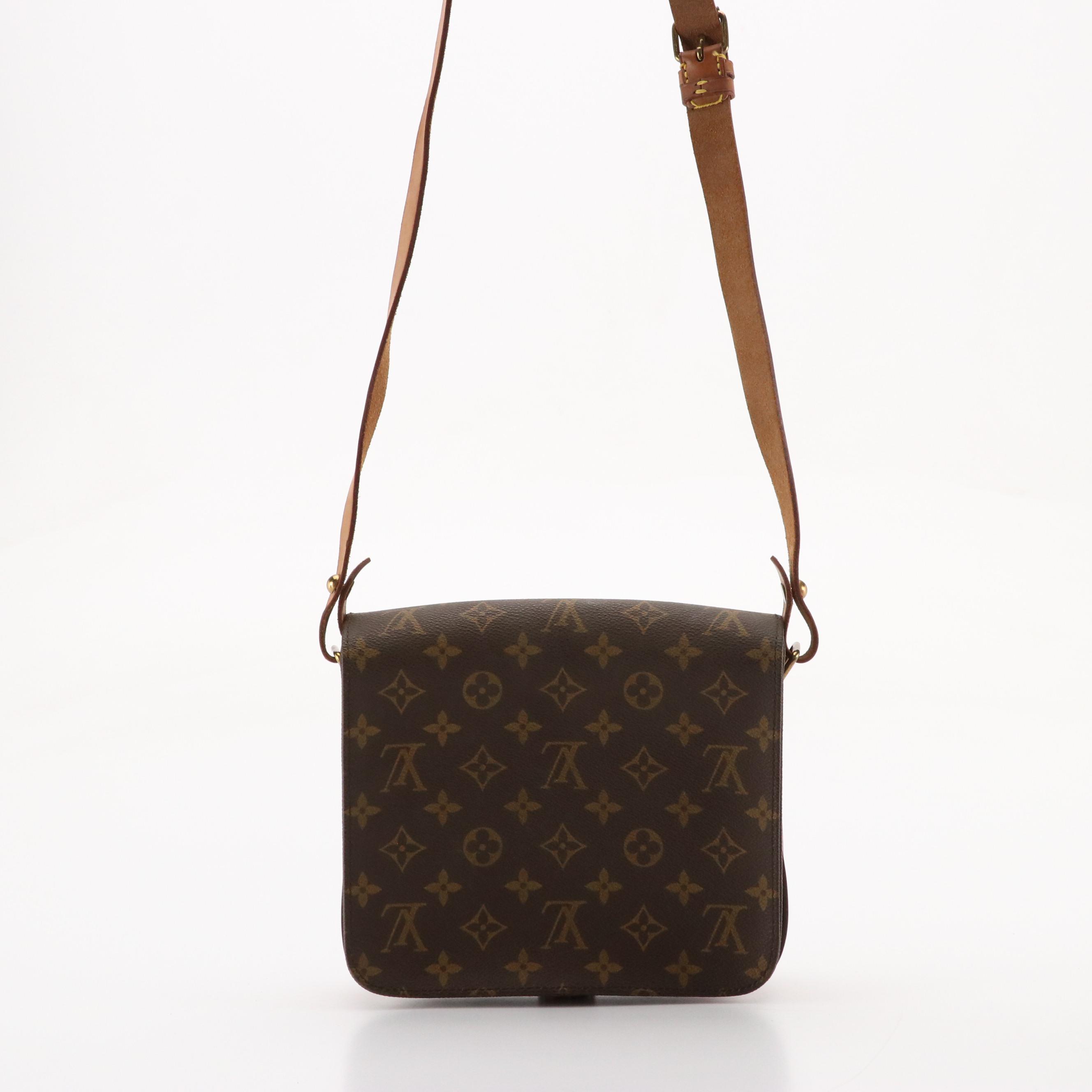Louis Vuitton Cartouchière MM Bag in Monogram Canvas and Vachetta Leather