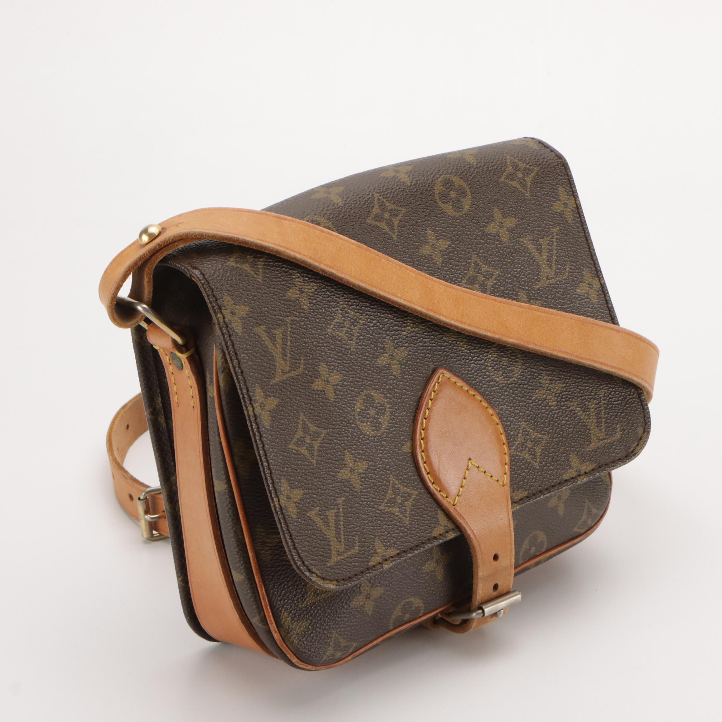 Louis Vuitton Cartouchière MM Bag in Monogram Canvas and Vachetta Leather