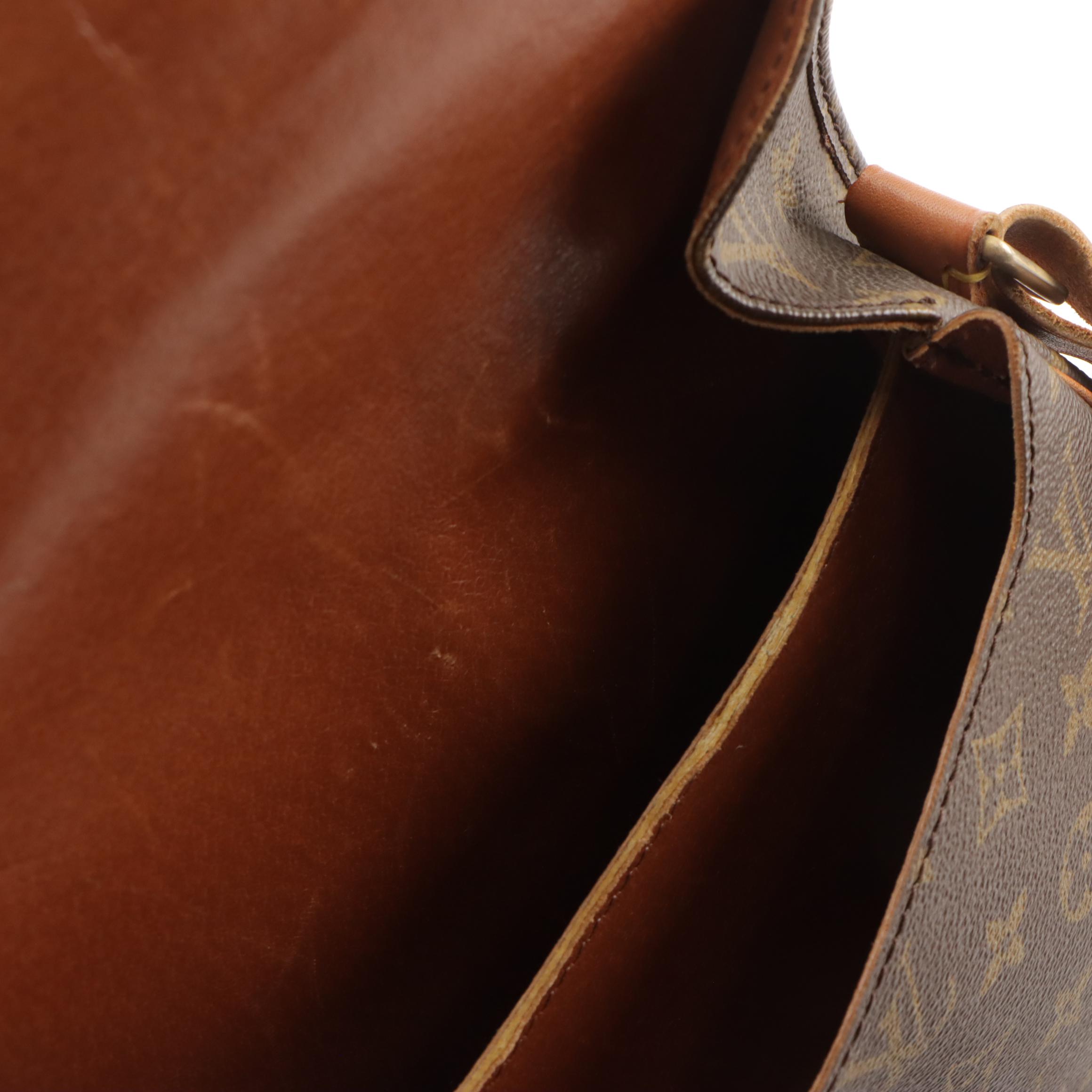 Louis Vuitton Cartouchière MM Bag in Monogram Canvas and Vachetta Leather