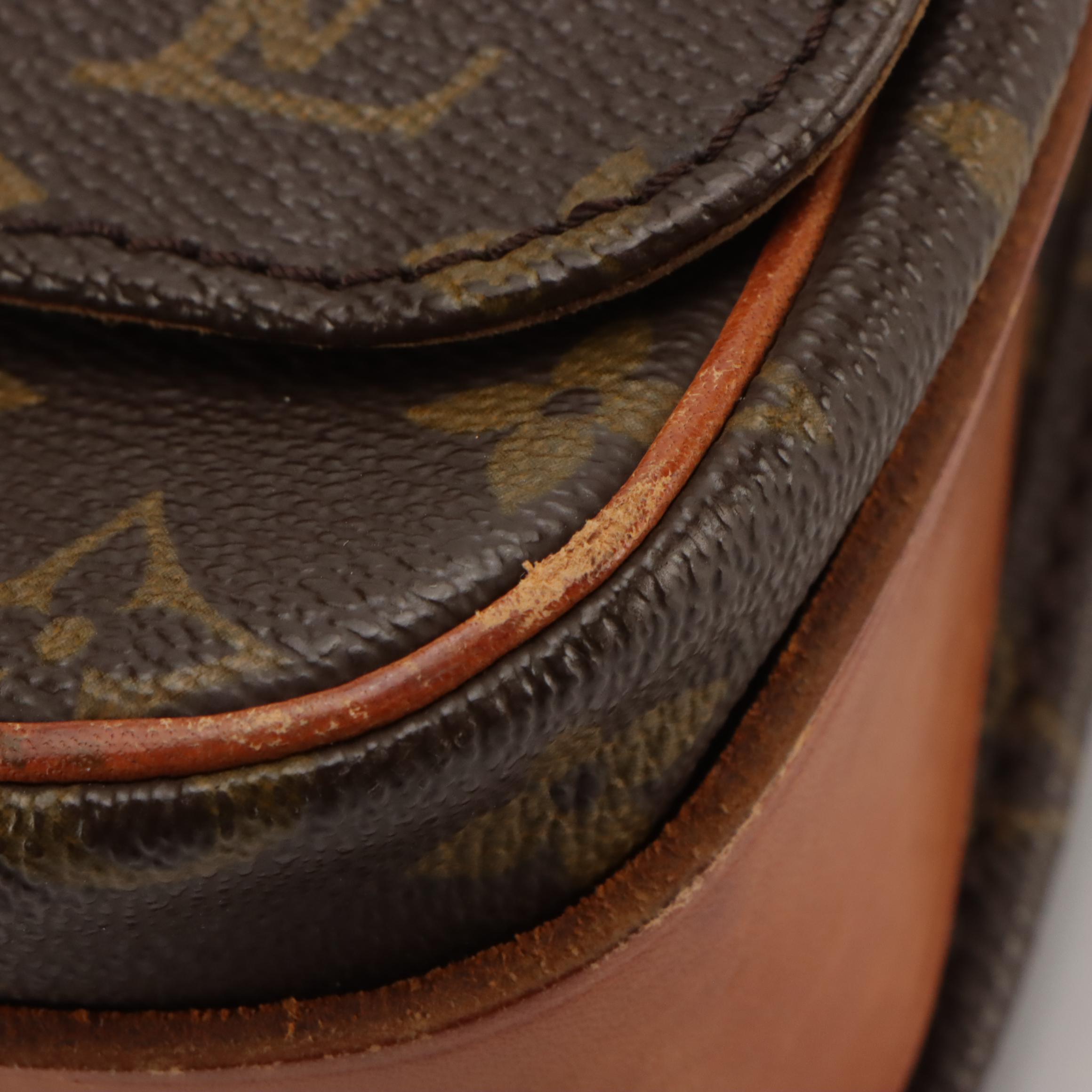 Louis Vuitton Cartouchière MM Bag in Monogram Canvas and Vachetta Leather