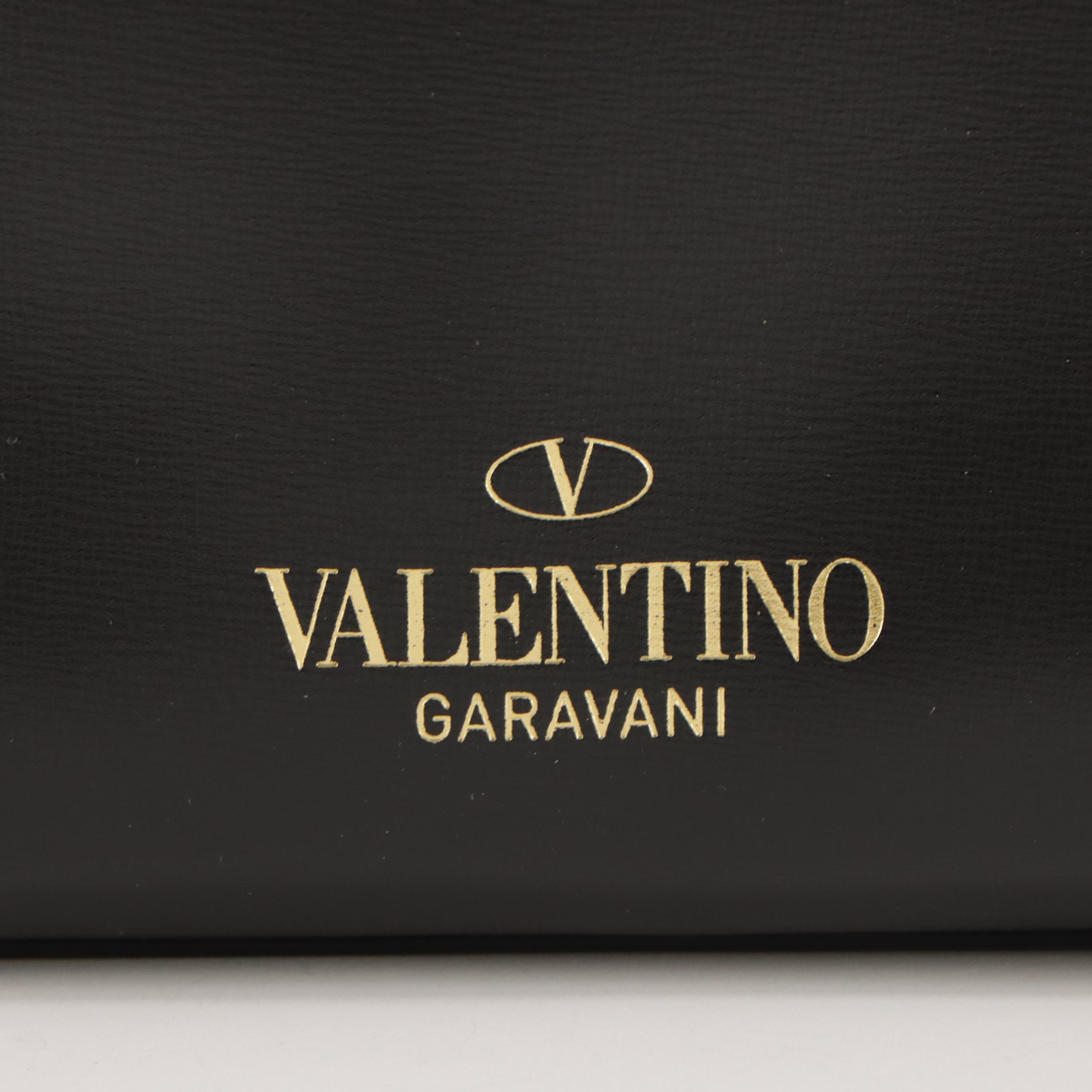 Valentino Garavani Rockstud Alcove Two-Way Tote in Black Grained Calfskin