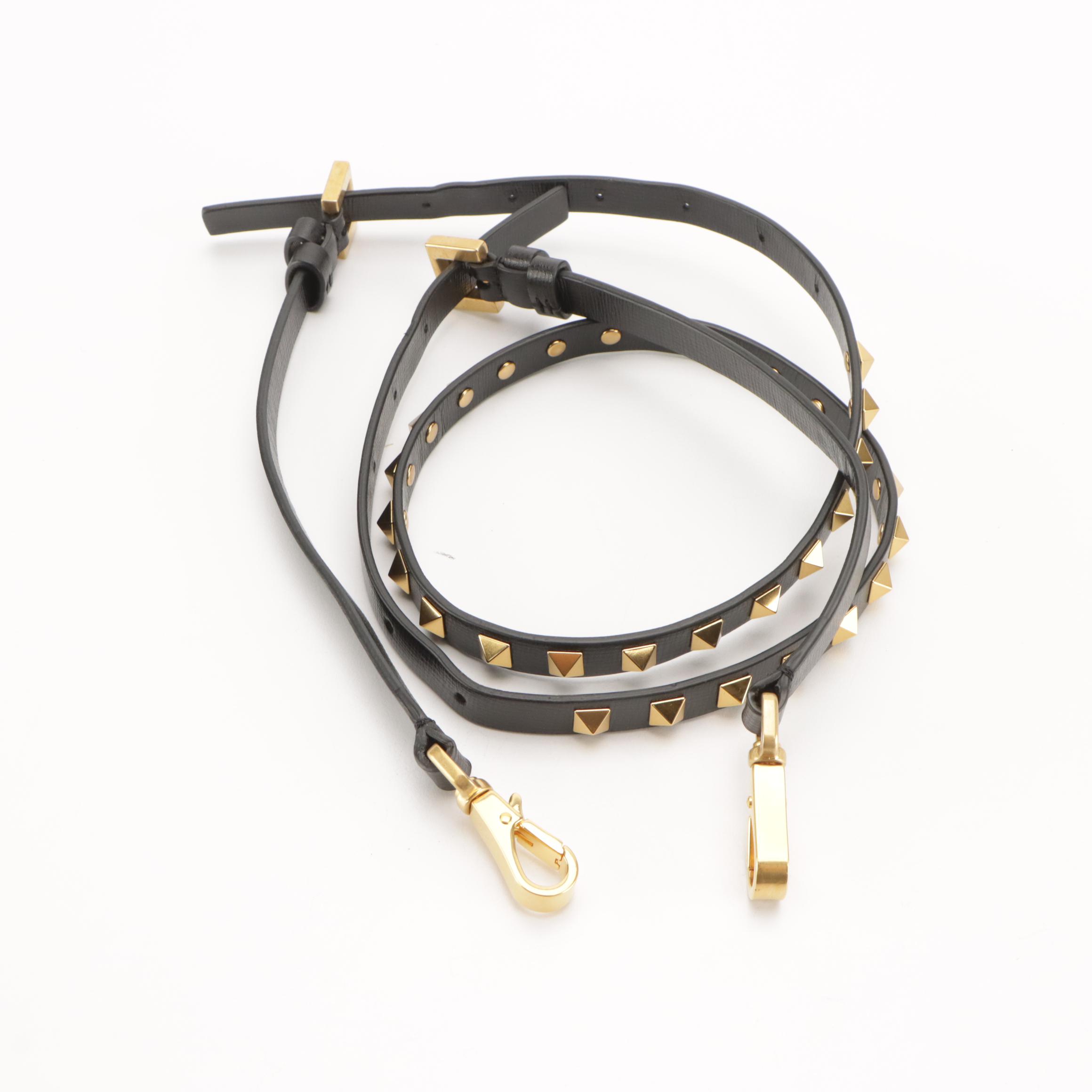 Valentino Garavani Rockstud Alcove Two-Way Tote in Black Grained Calfskin