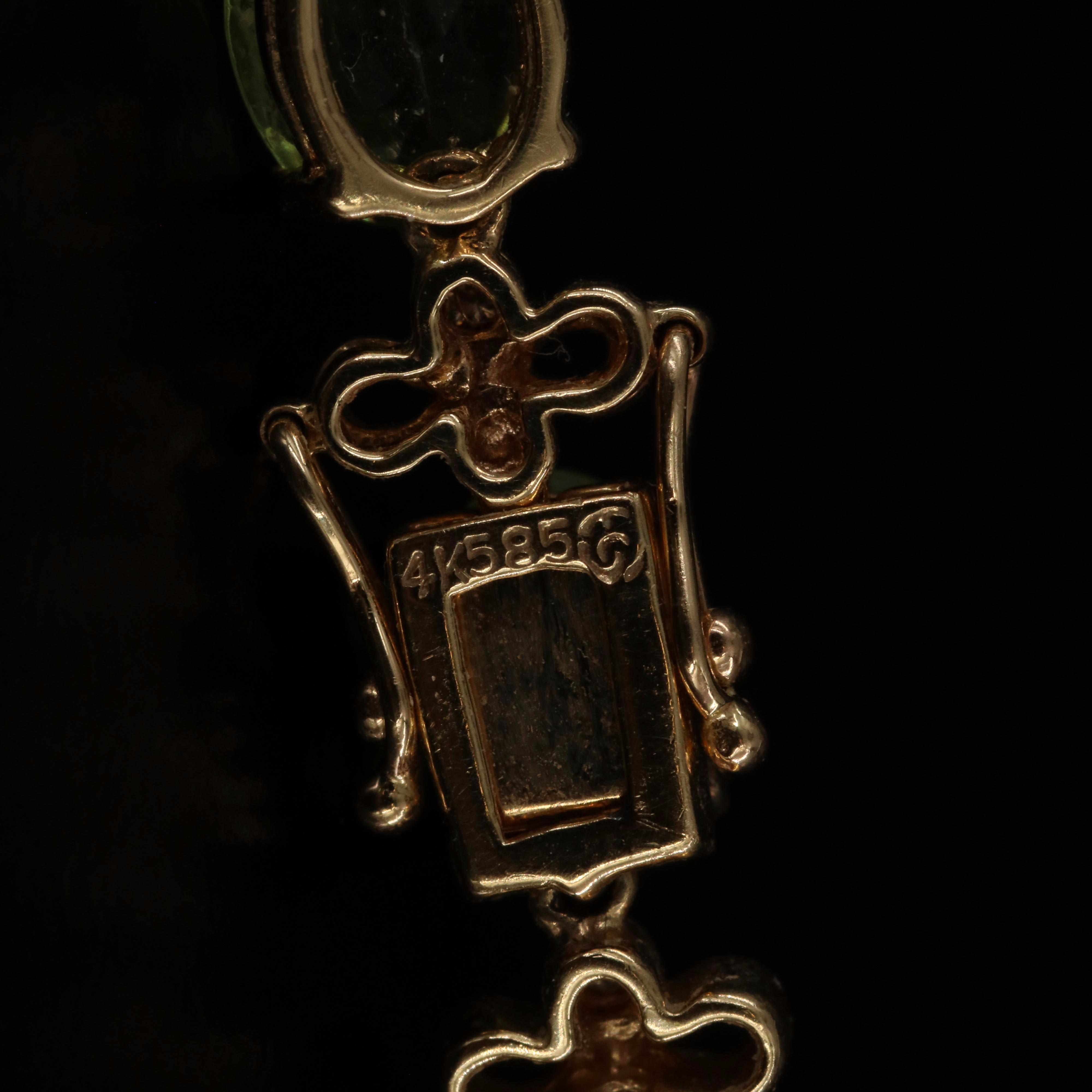 14K Peridot and 0.52 CTW Diamond Necklace