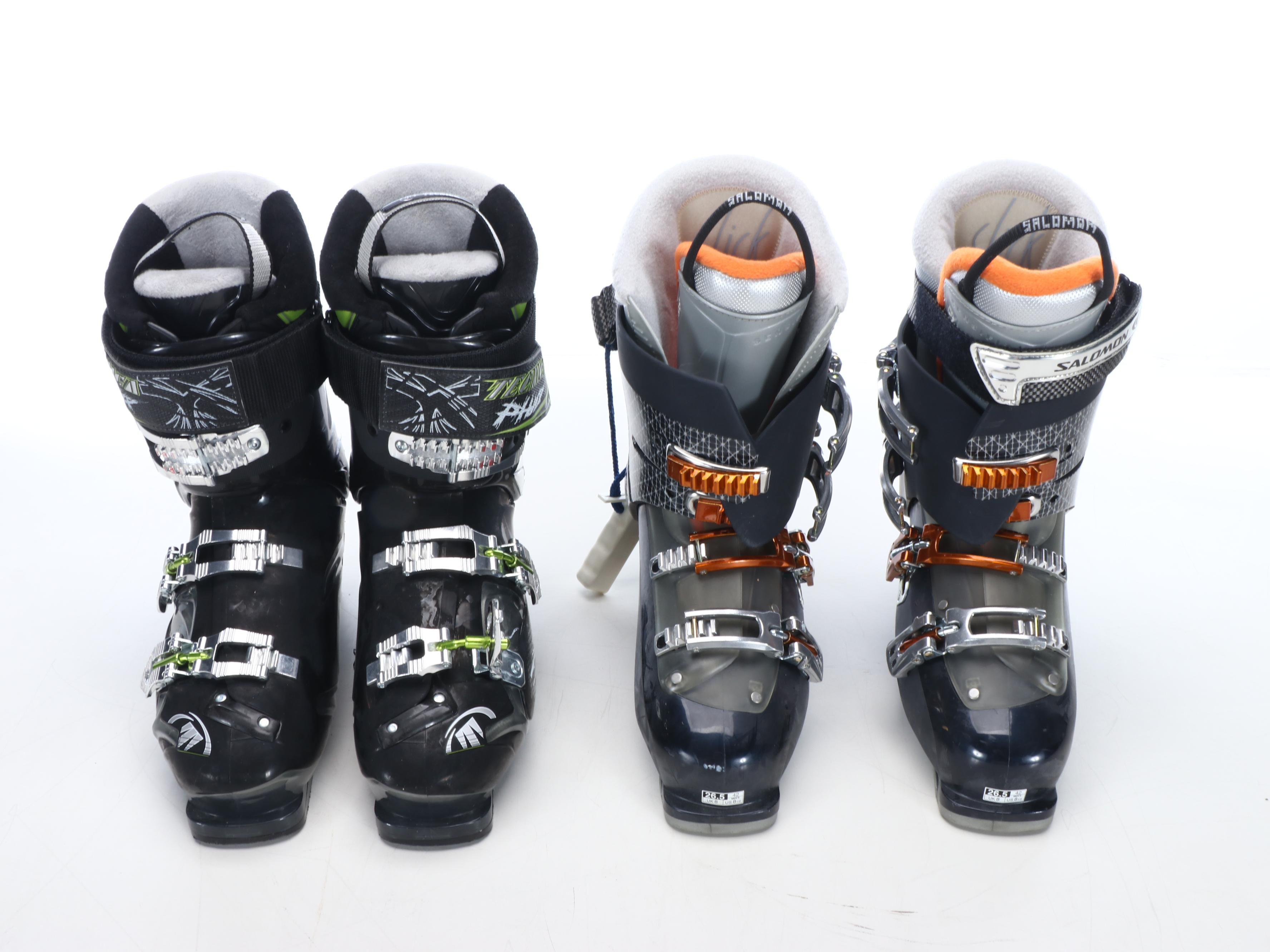 Griffon Skis with Salomon and Technica Ski Boots and Other Ski Poles