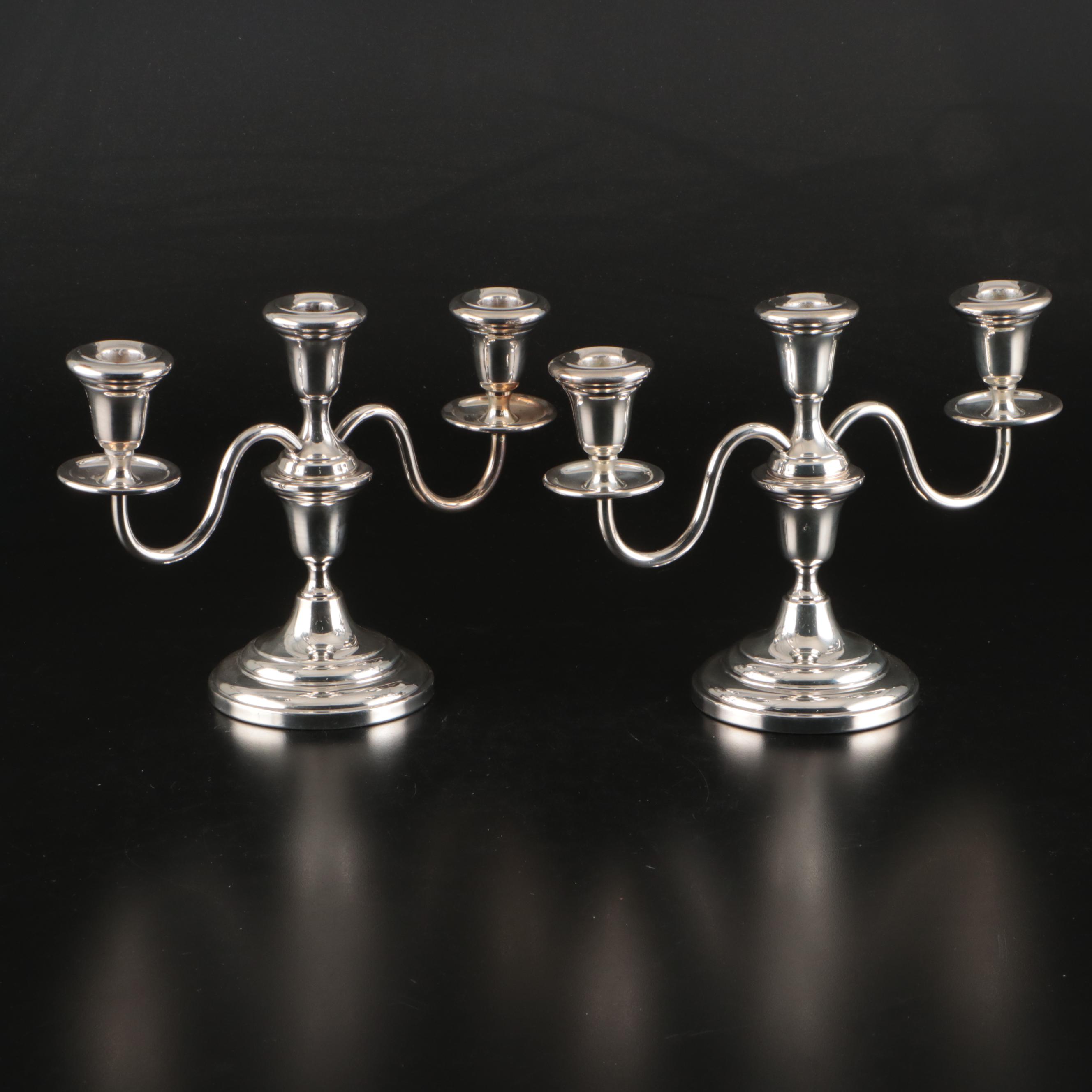 Cheshire Silver Plate Three-Light Candelabra