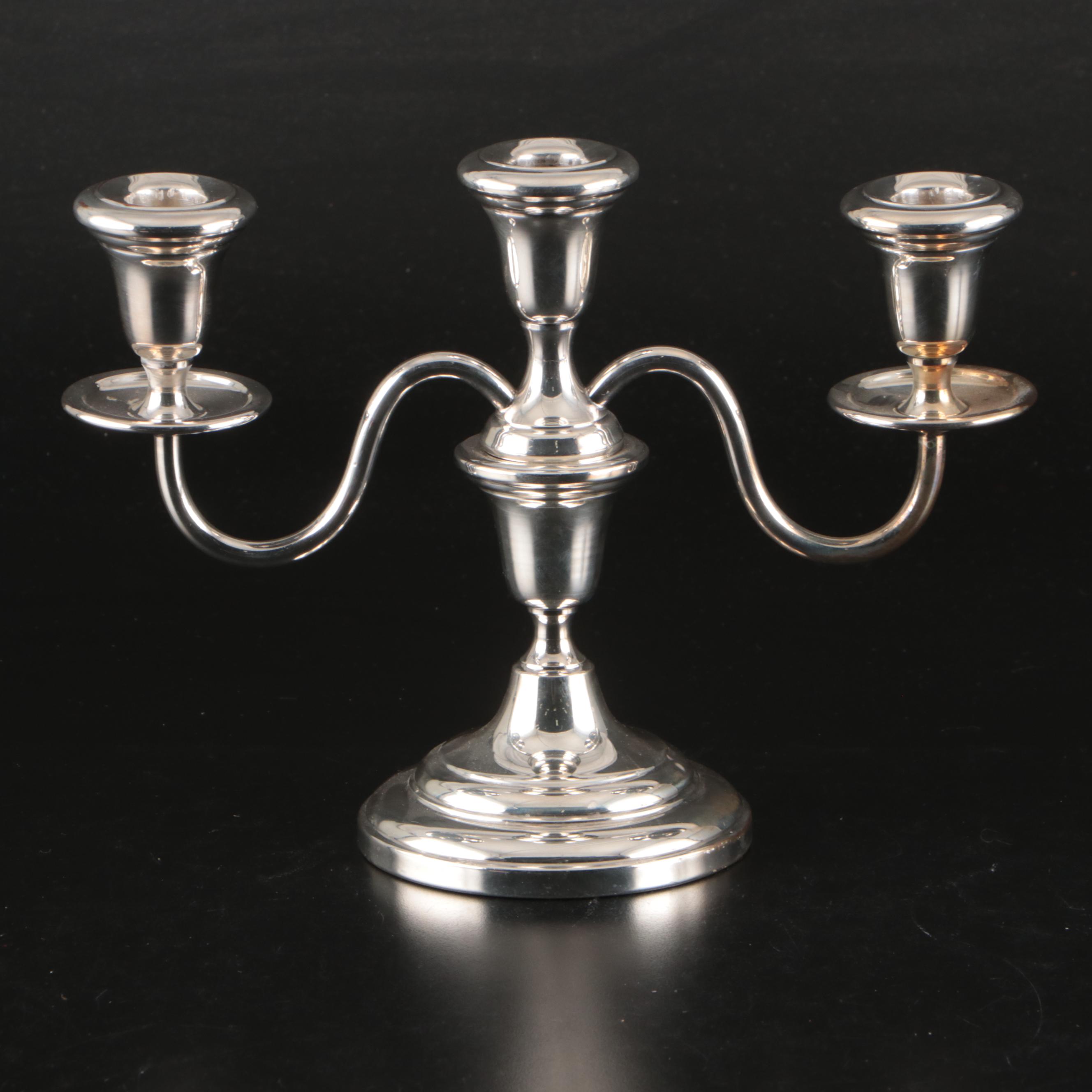 Cheshire Silver Plate Three-Light Candelabra