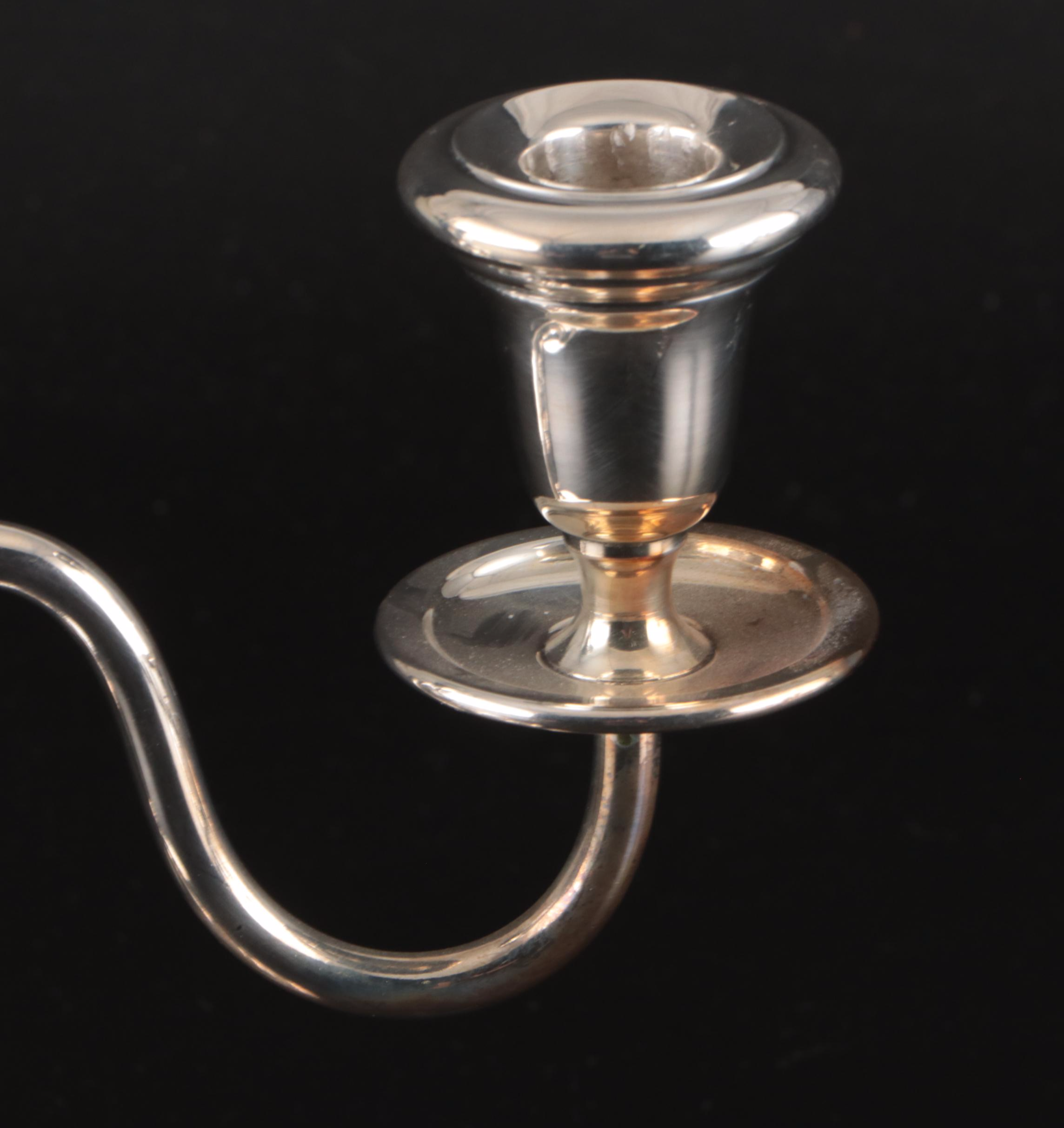 Cheshire Silver Plate Three-Light Candelabra