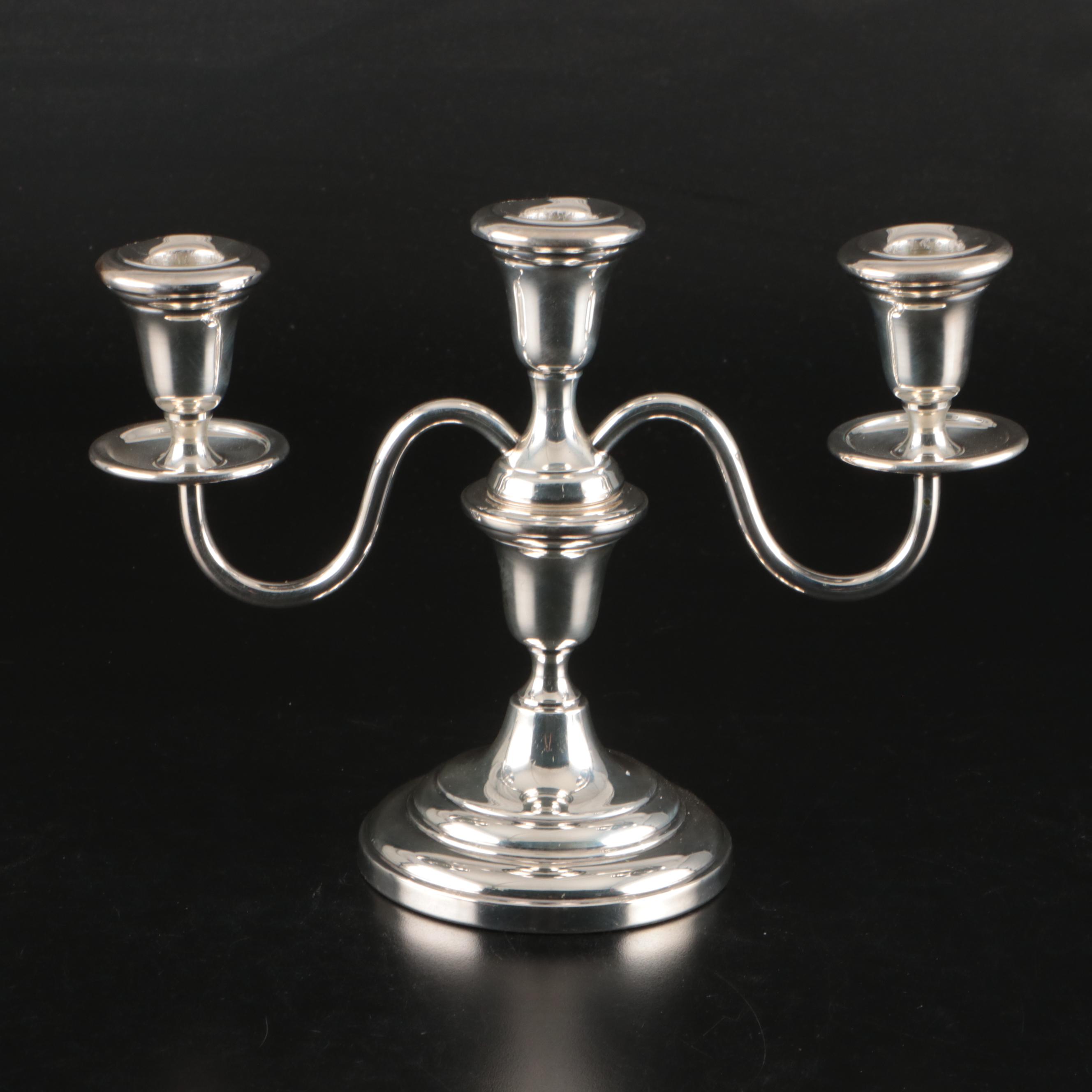 Cheshire Silver Plate Three-Light Candelabra