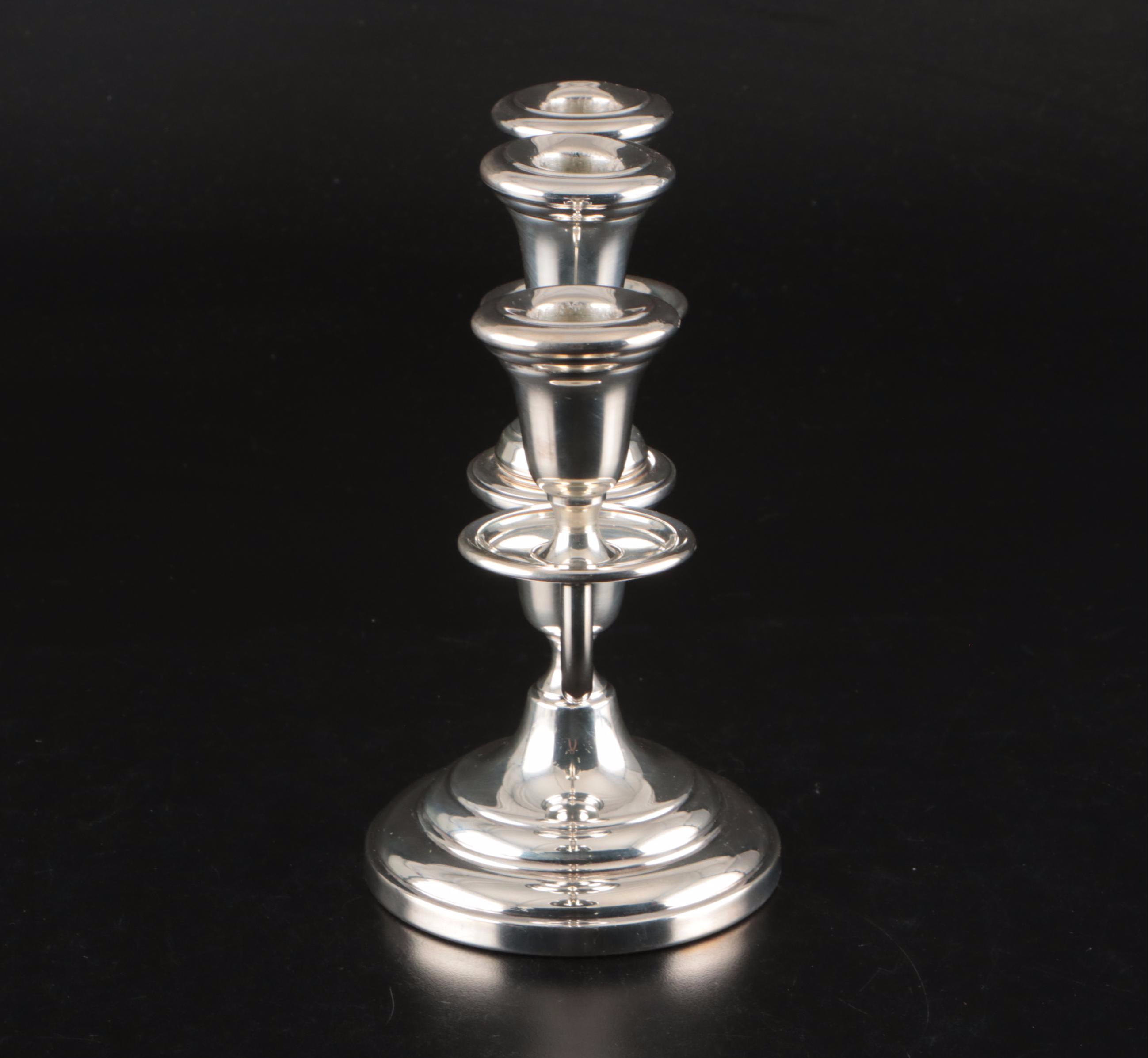 Cheshire Silver Plate Three-Light Candelabra