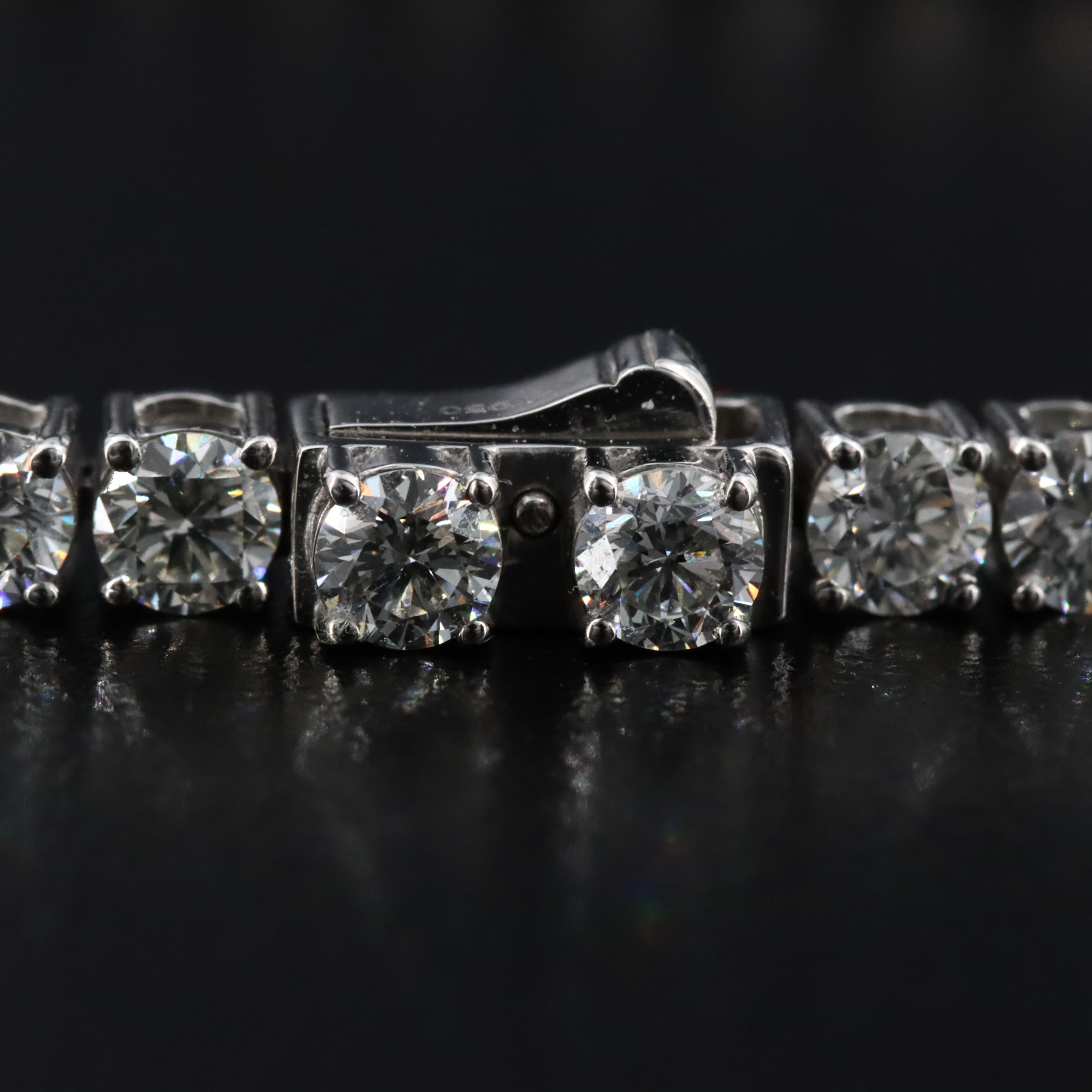 Platinum 6.61 CTW Diamond Line Bracelet